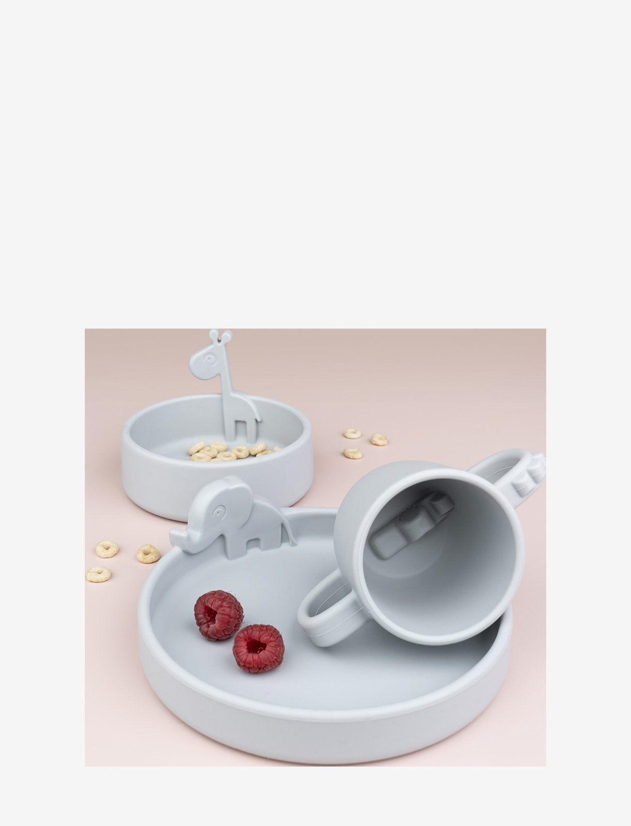 Done by Deer - Peekaboo 2-handle cup Croco Grey - dinner sets - grey - 5