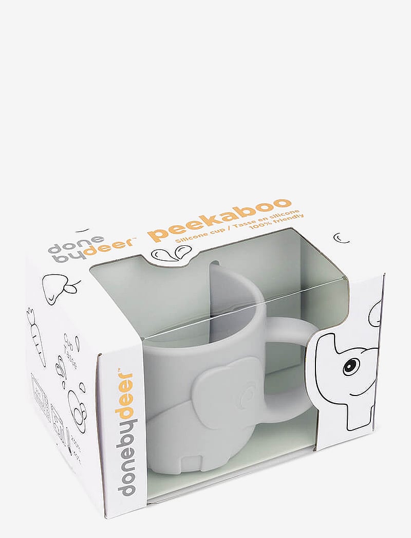 Done by Deer - Peekaboo cup Elphee Grey - Õhtusöögikomplektid - grey - 3