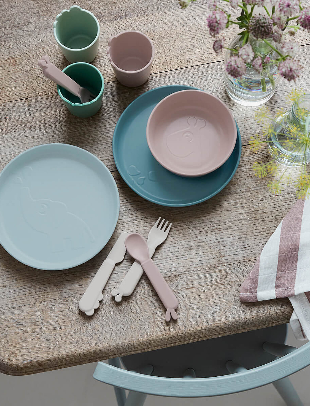 Done by Deer - Kiddish mini mug 2-pack Croco Blue - essgeschirr - blue - 3