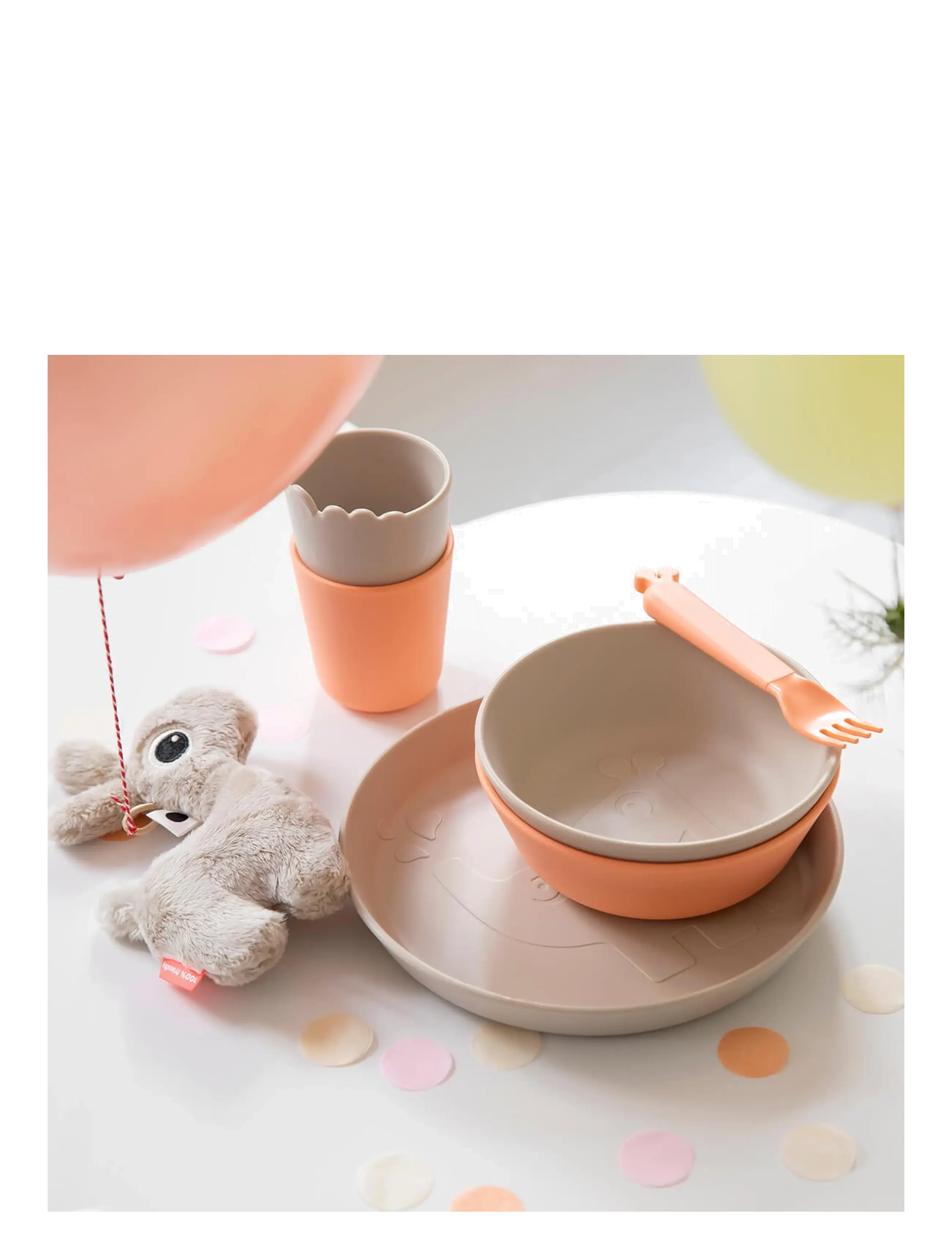 Done by Deer - Kiddish mini mug 2-pack Croco Sand/Coral - cups & mugs - sand/coral - 5
