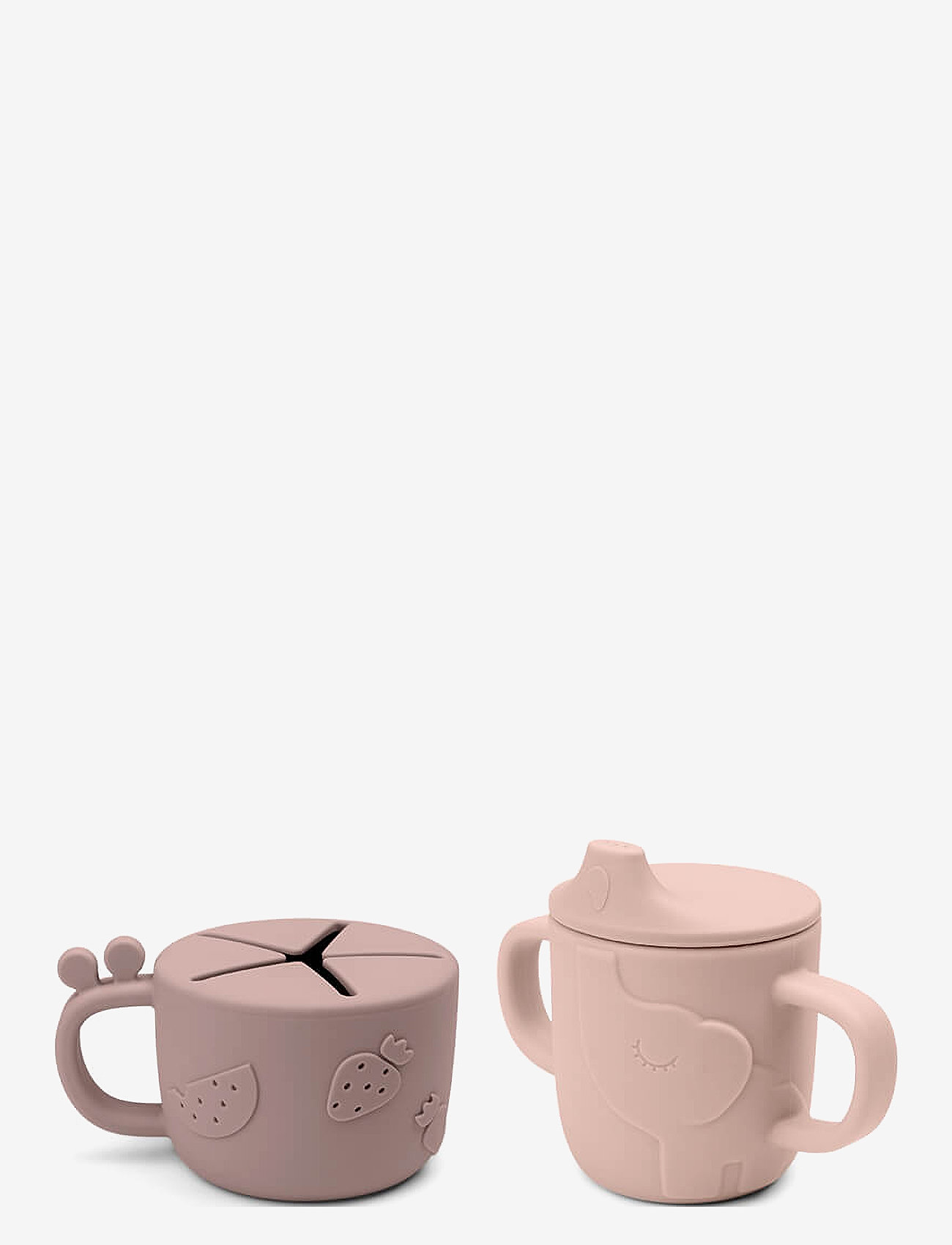 Done by Deer - Peekaboo spout/snack cup set Deer friends Powder - schnabeltassen - powder - 1