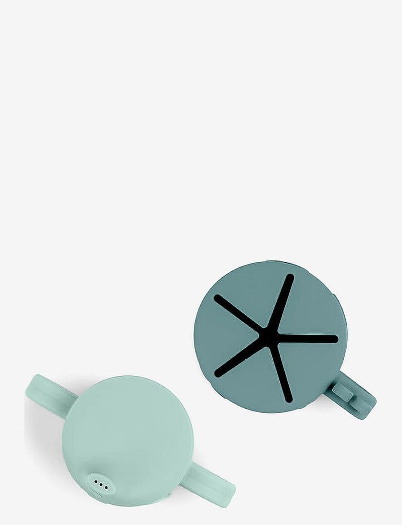 Done by Deer - Peekaboo spout/snack cup set Deer friends Blue - schnabeltassen - blue - 2