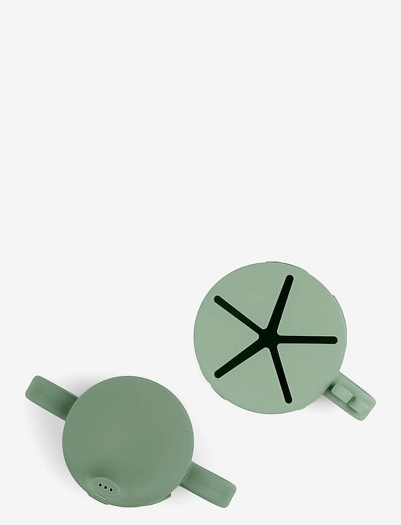 Done by Deer - Peekaboo spout/snack cup set Deer friends Green - drykkjarmál - green - 2