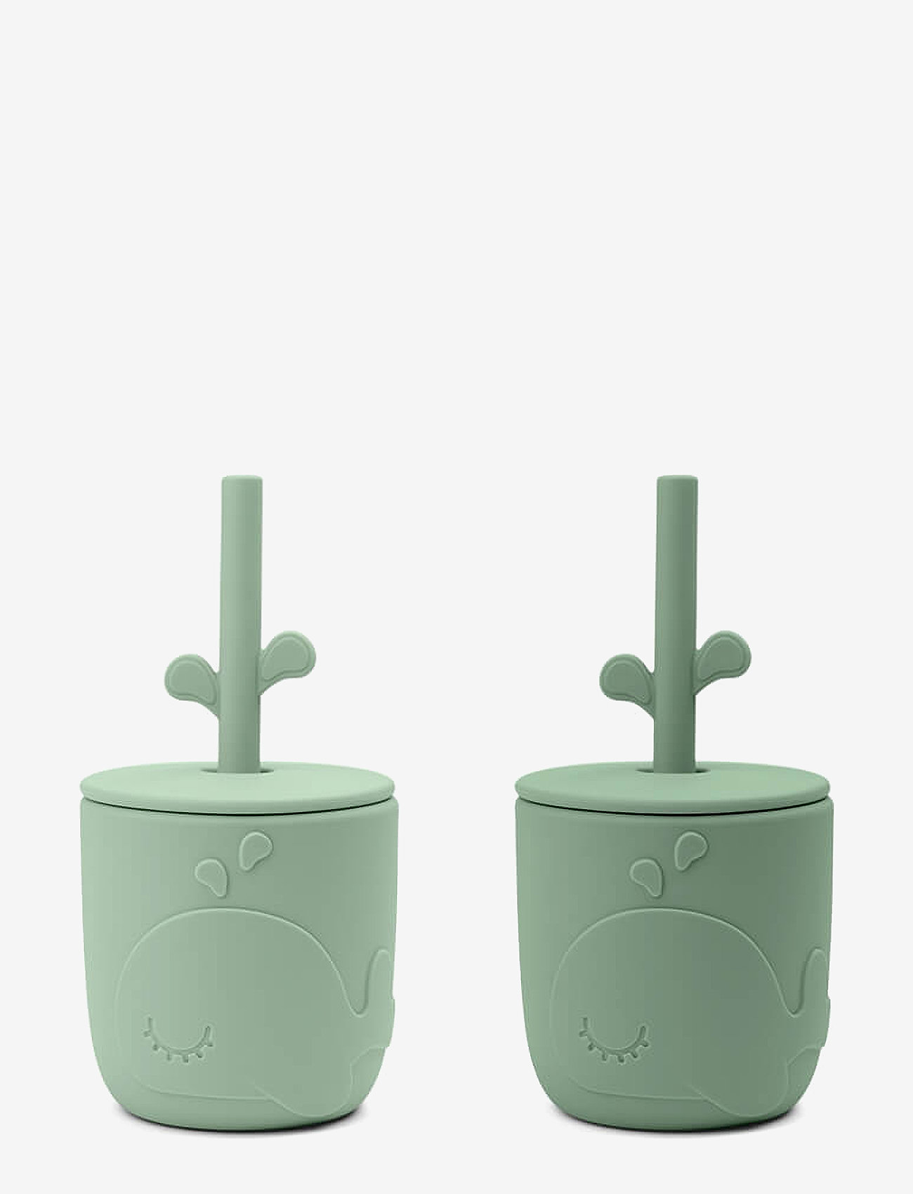 Done by Deer Peekaboo straw cup 2-pack Wally Green - App deal - GREEN / green