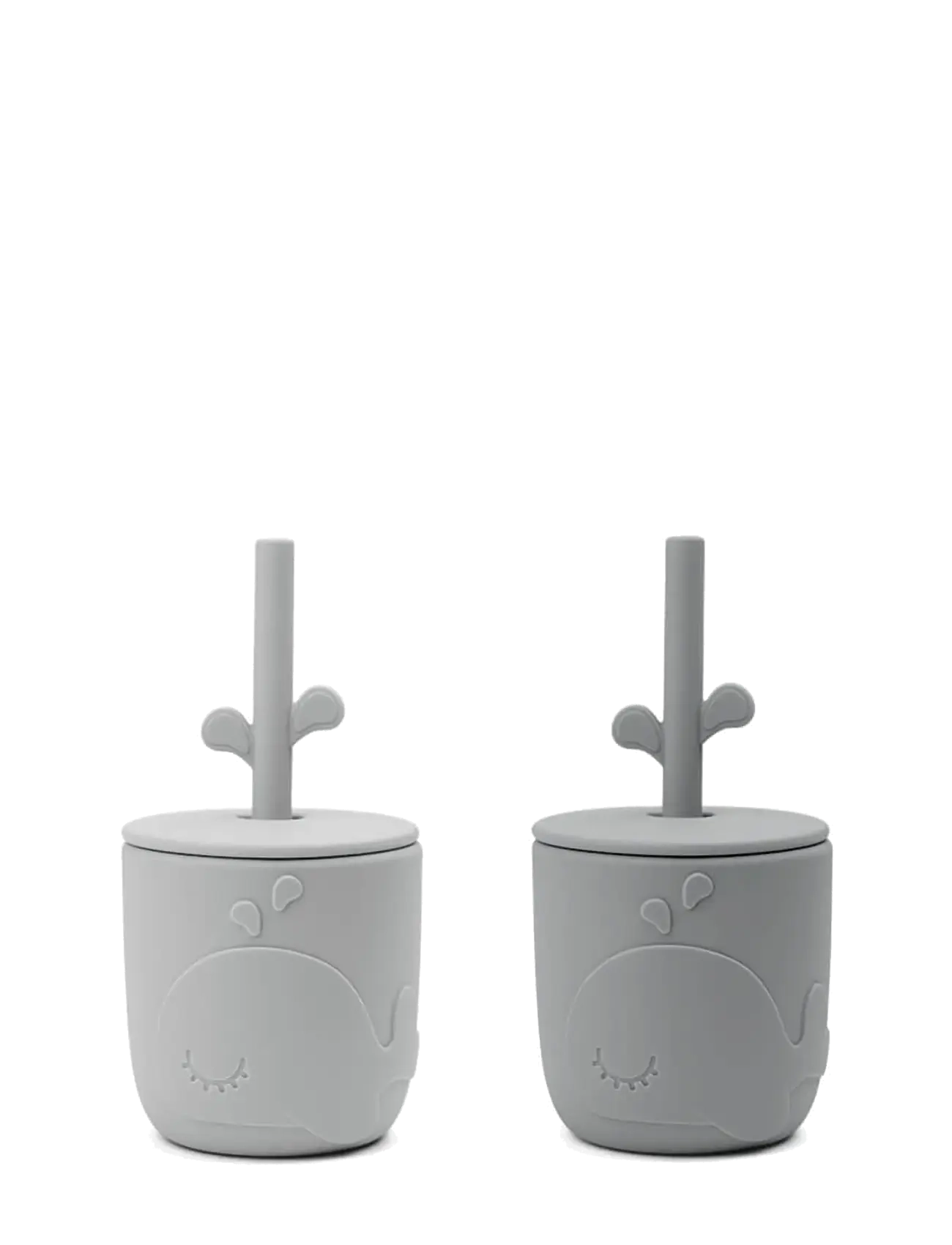 Peekaboo straw cup 2-pack Wally Grey - GREY