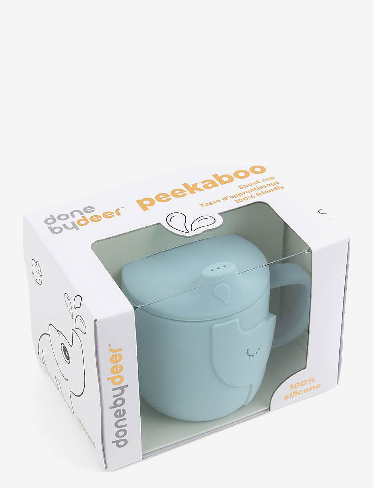 Done by Deer - Peekaboo spout cup Elphee Blue - schnabeltassen - blue - 2