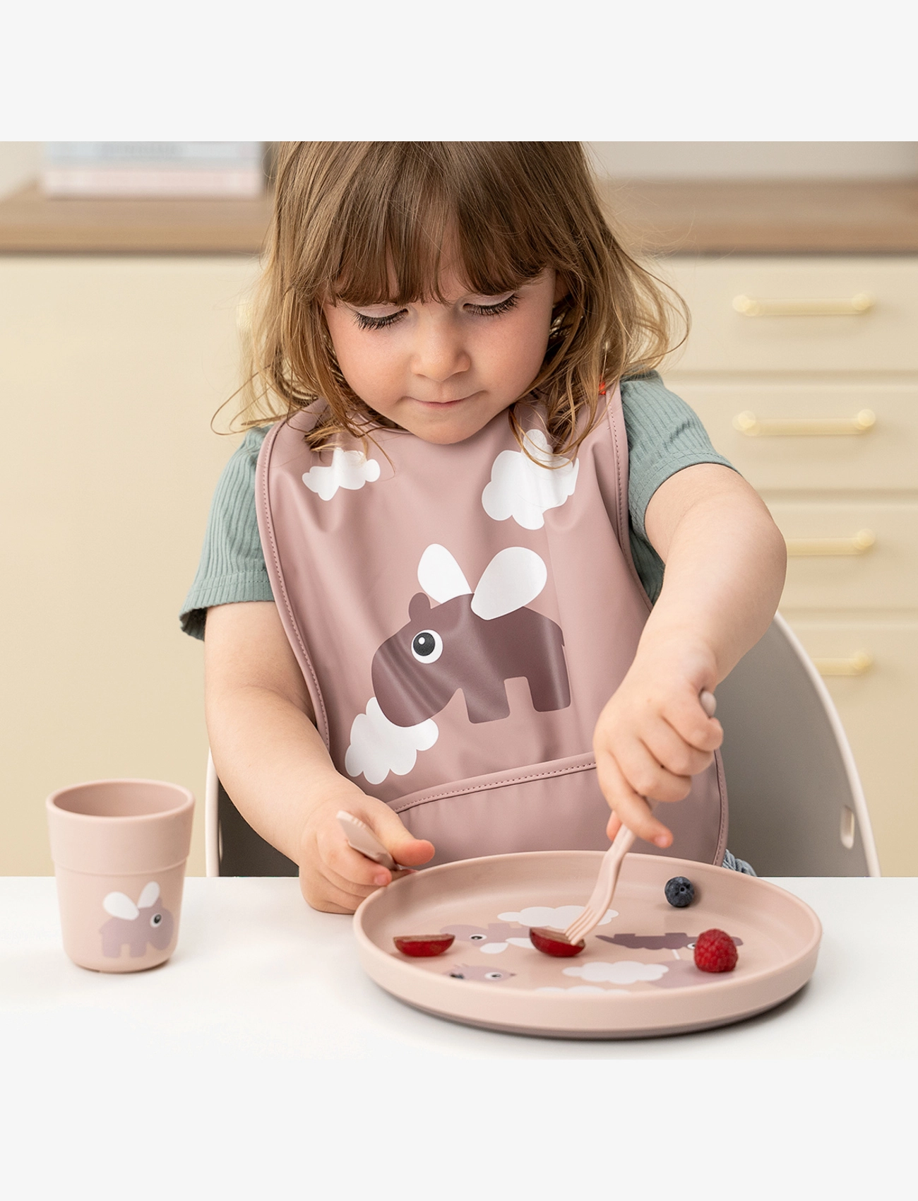 Done by Deer - Foodie mini mug Happy clouds Powder - indų komplektai - powder - 3