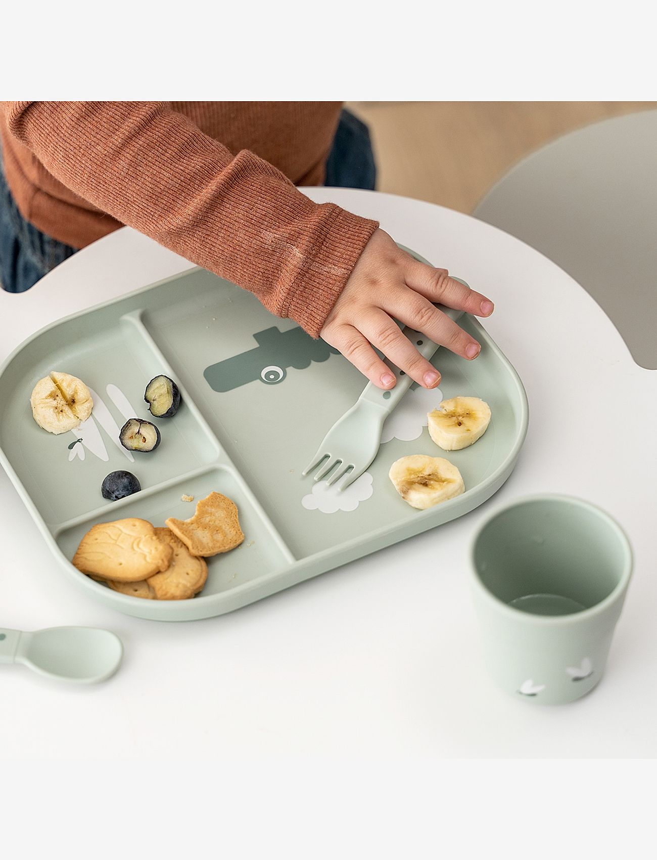 Done by Deer - Foodie mini mug Croco - serveringssæt - green - 3