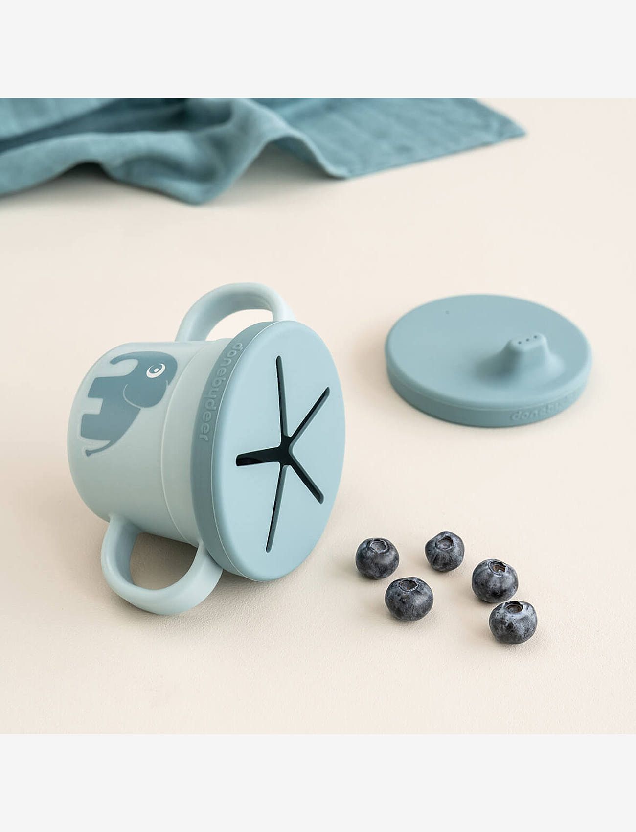 Done by Deer - Foodie tud/snack kop sæt  Elphee Blå - blue - 4