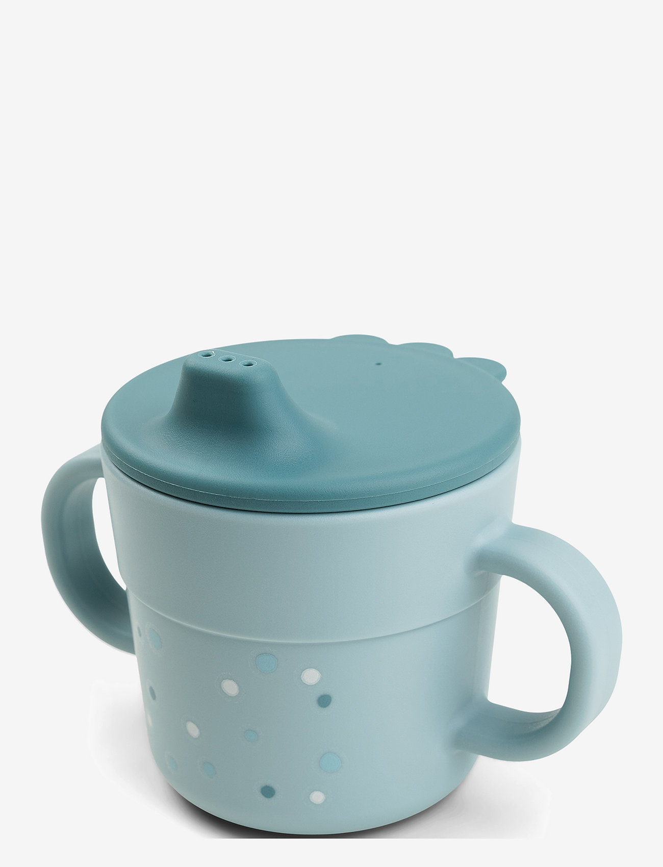 Done by Deer - Foodie spout cup Happy dots Blue - pipmuggar - blue - 0