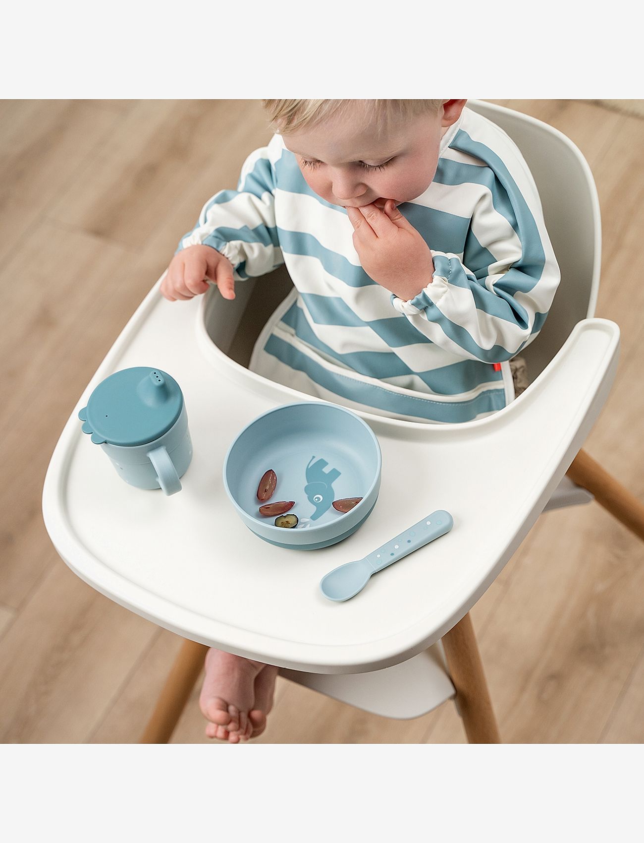 Done by Deer - Foodie spout cup Happy dots Blue - pipmuggar - blue - 3