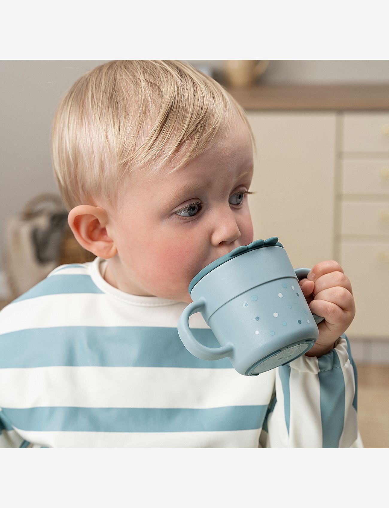 Done by Deer - Foodie spout cup Happy dots Blue - pipmuggar - blue - 4