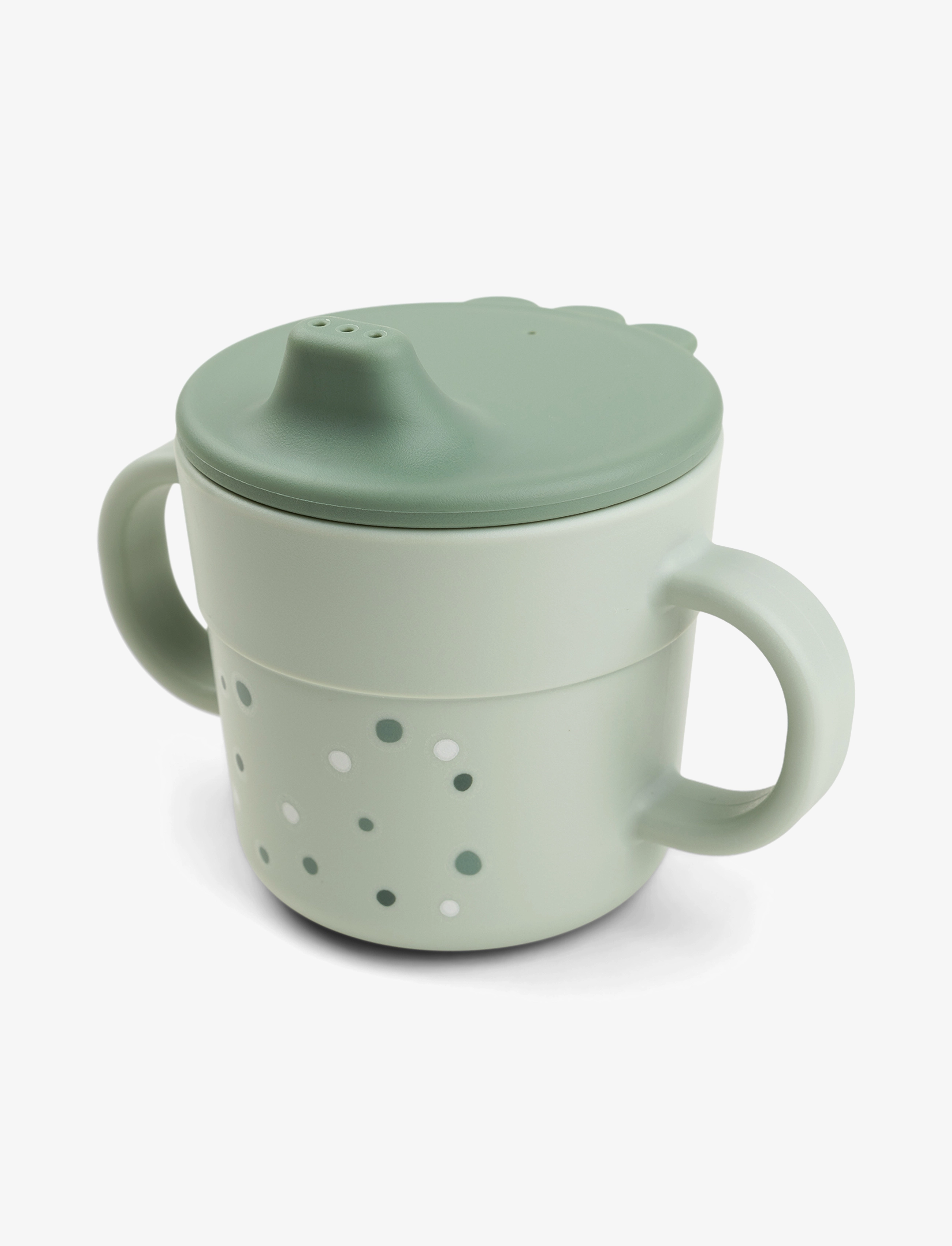 Done by Deer Foodie Spout Cup Happy Dots, One Size, Green, Fodring Af Baby > Suttekopper, Børn