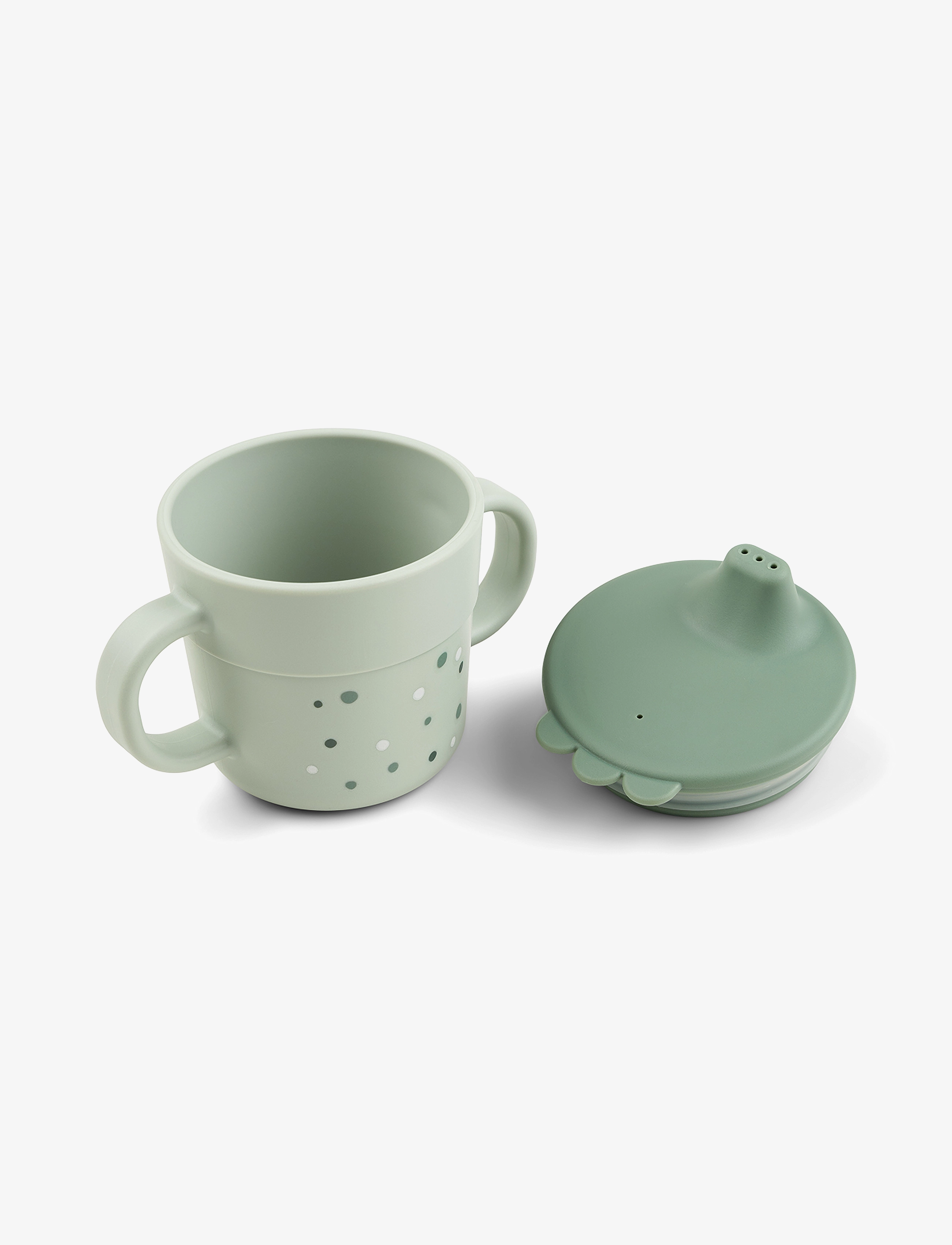Done by Deer - Foodie spout cup Happy dots Green - sippy cups - green - 1