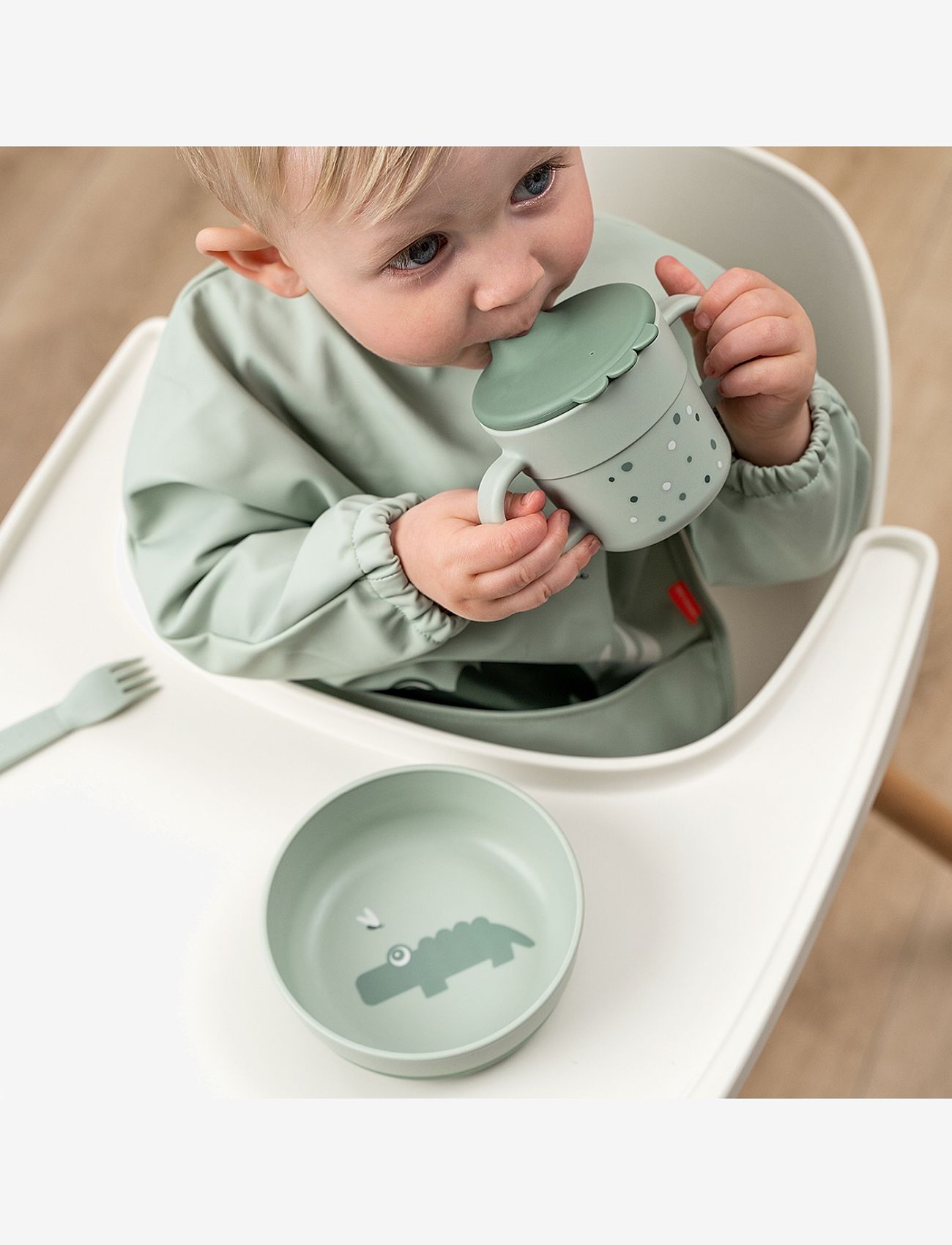 Done by Deer - Foodie spout cup Happy dots Green - joogitassid - green - 3