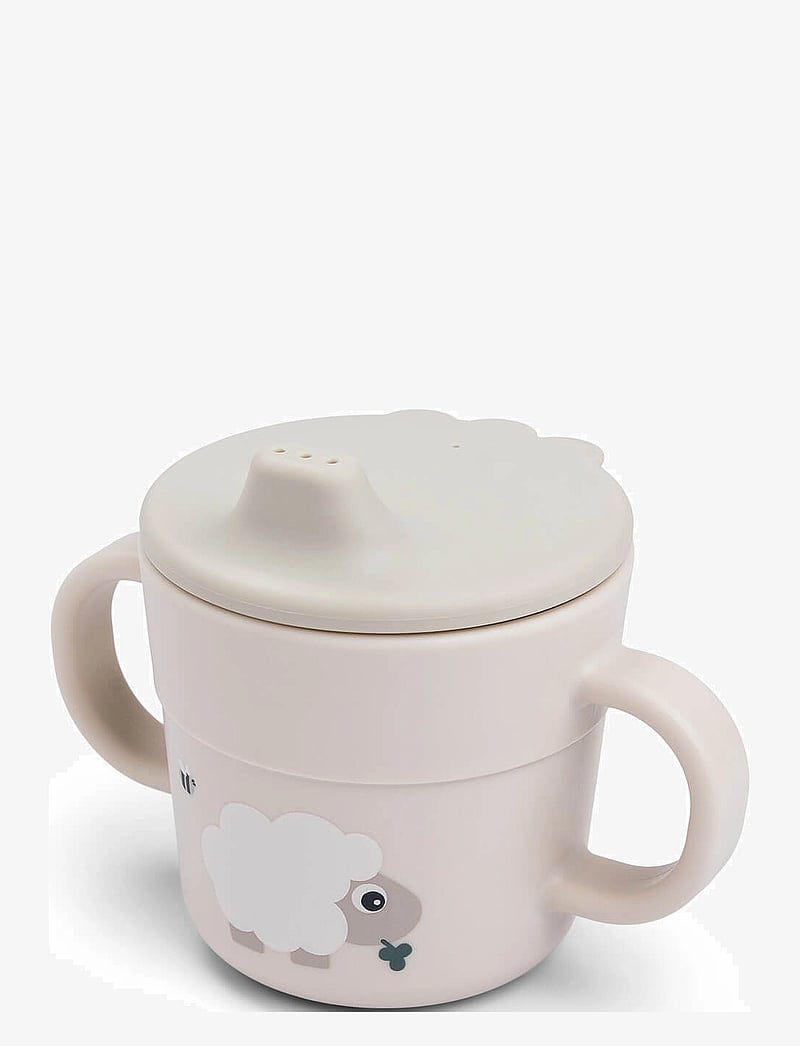Done by Deer - Foodie spout cup Tiny farm Sand - tassen & becher - sand - 0