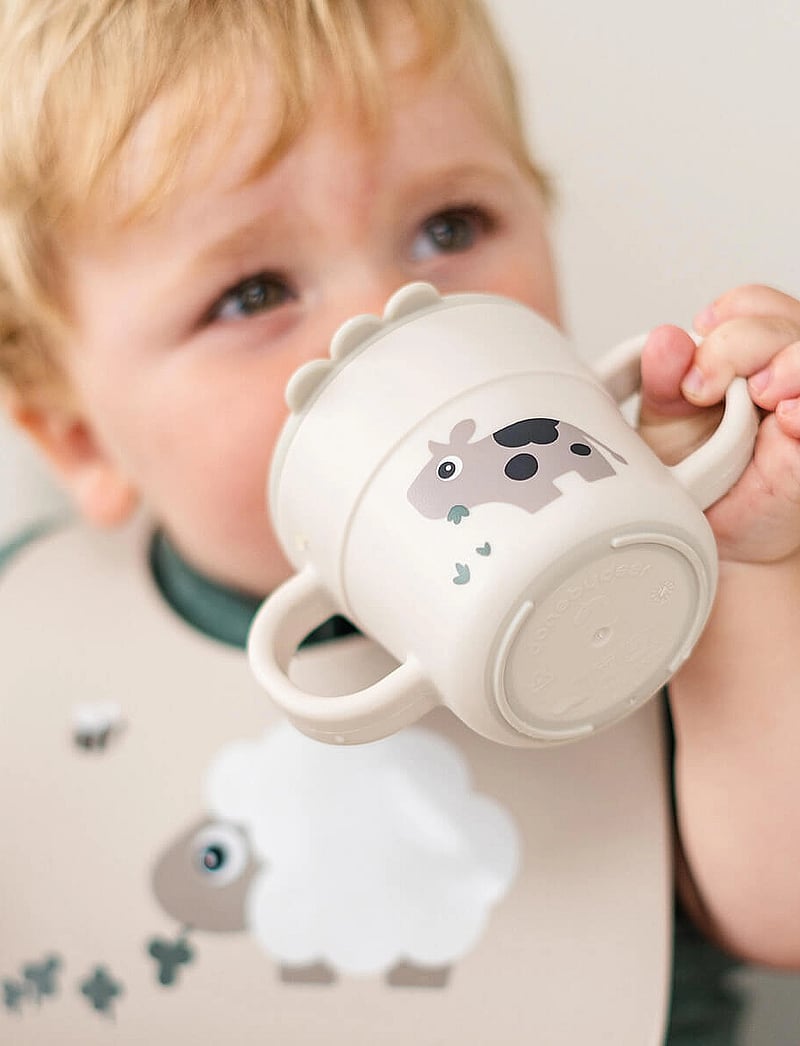 Done by Deer - Foodie spout cup Tiny farm Sand - tassen & becher - sand - 3