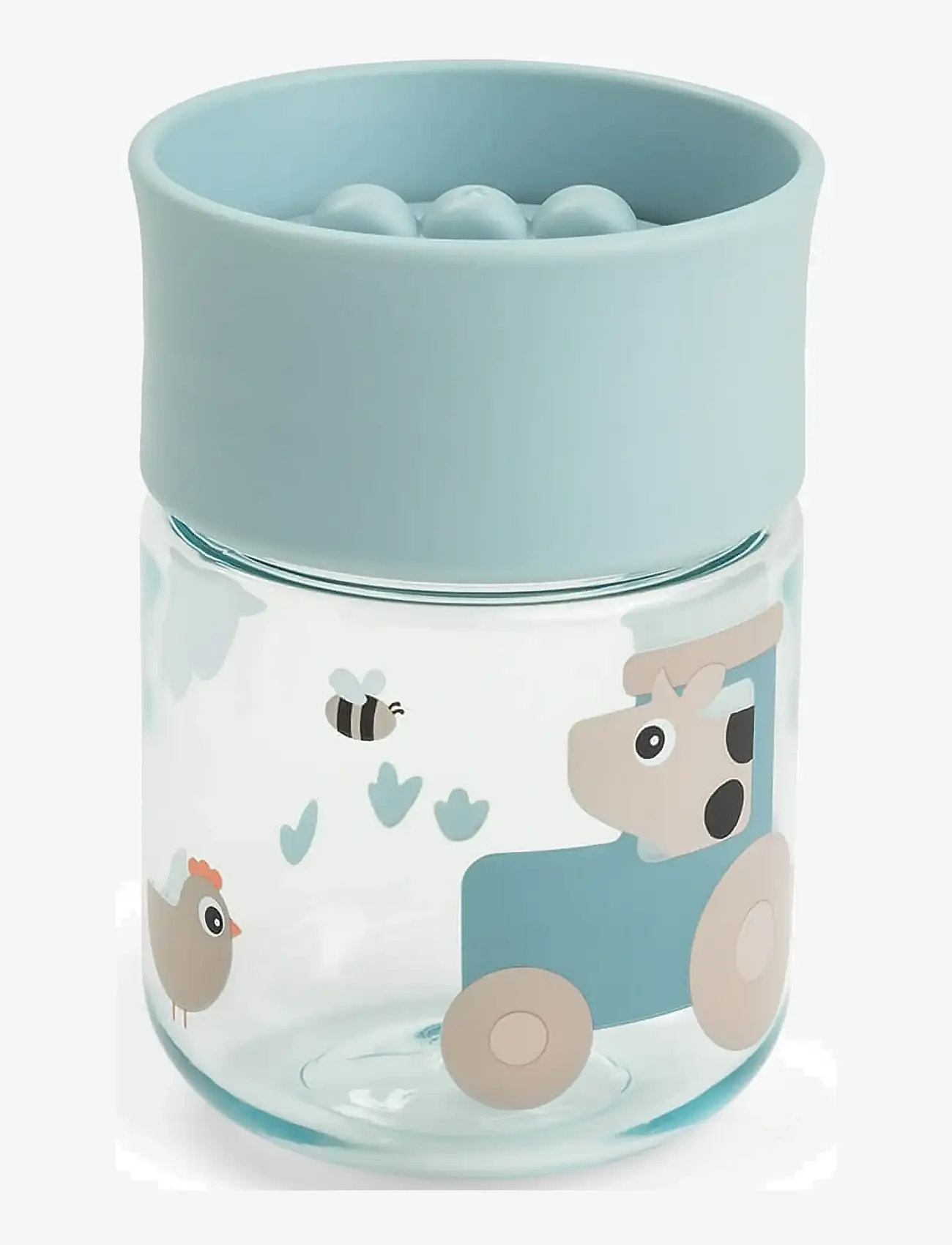 Done by Deer - Learning cup 360° Tiny farm Blue - koppar & muggar - blue - 1