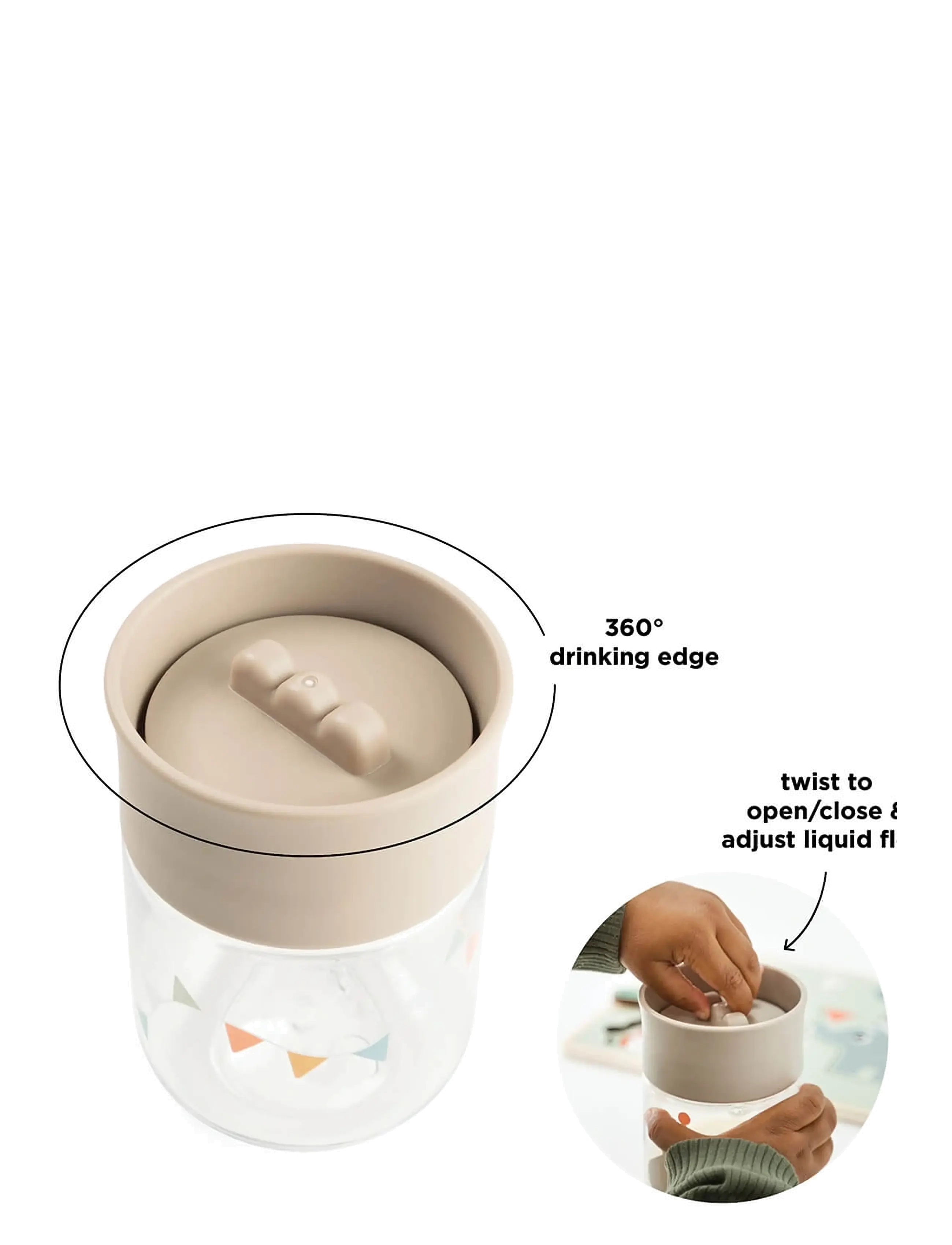 Done by Deer - Learning cup 360° Celebration Sand - schnabeltassen - sand - 3