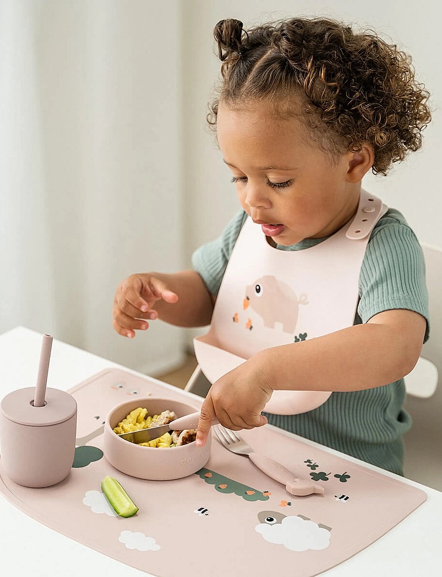Done by Deer - Silicone straw cup 2-pack Tiny farm Powder - schnabeltassen - powder - 3