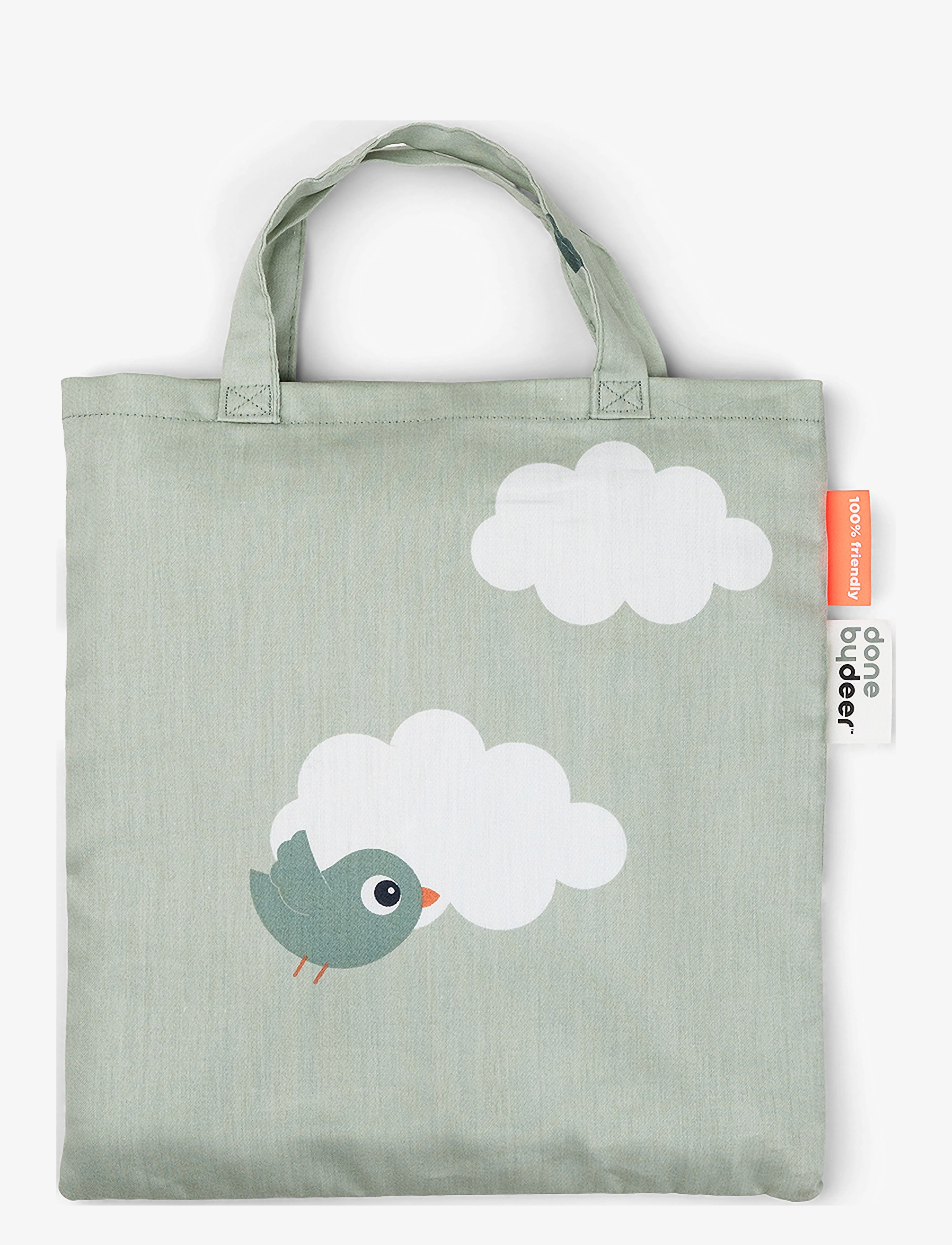 Done by Deer - Bedlinen baby SE GOTS Happy clouds Green - green - 1