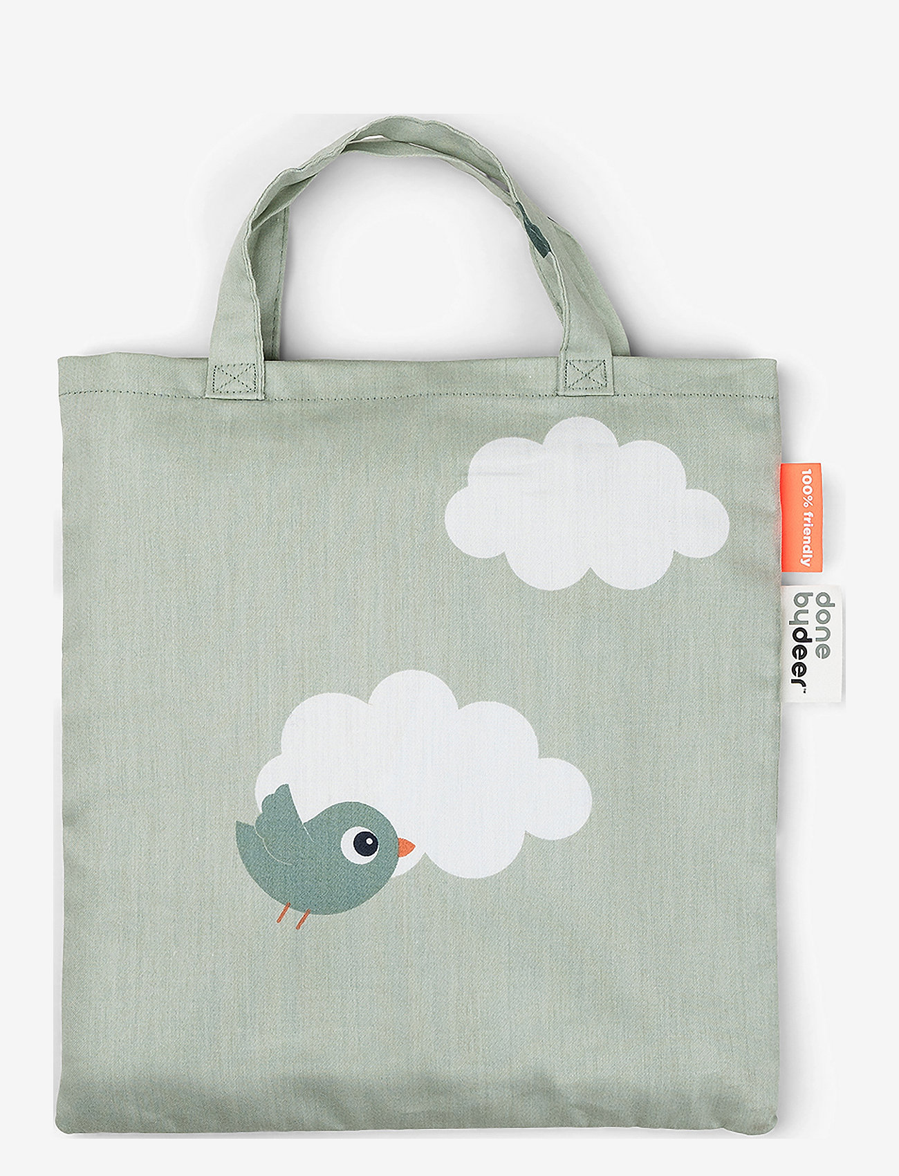 Done by Deer - Bedlinen junior INT GOTS Happy clouds Green - green - 1