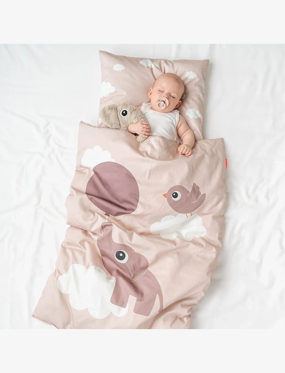 Done by Deer - Bedlinen baby INT/DK Elphee Powder - påslakanset - powder - 3