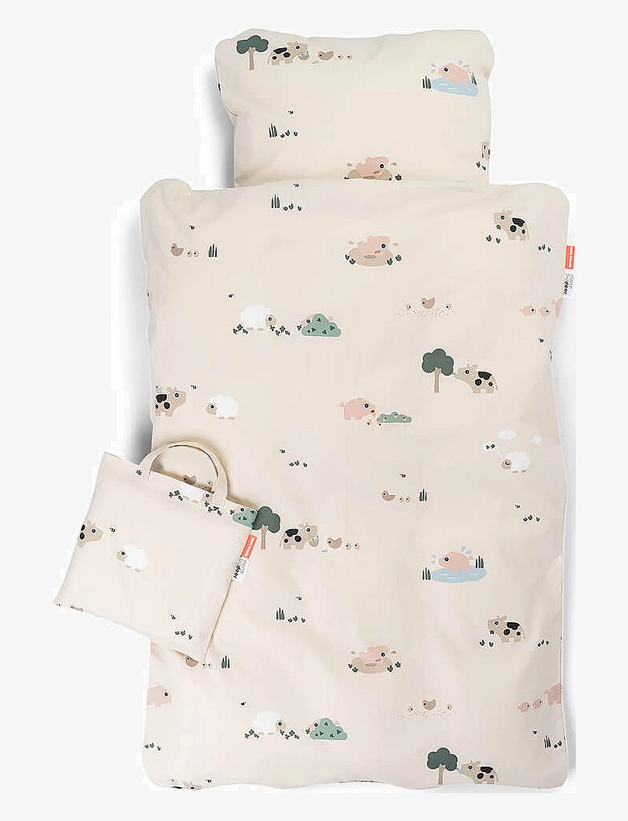 Done by Deer - Bedlinen junior DK Tiny farm Sand - bettwäsche-set - sand - 0