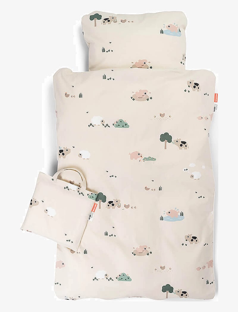Done by Deer - Bedlinen junior INT Tiny farm Sand - sengesæt - sand - 0