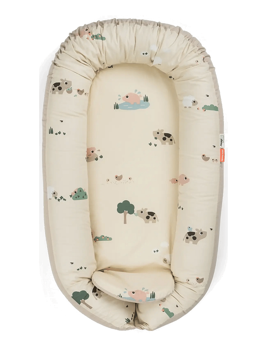 Done by Deer - Cozy nest Tiny farm Sand - babynester - sand - 0