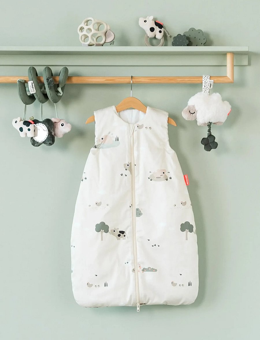 Done by Deer - Sleepy bag TOG 1.0 Tiny farm Sand 70 cm - baby-schlafsäcke - sand - 2
