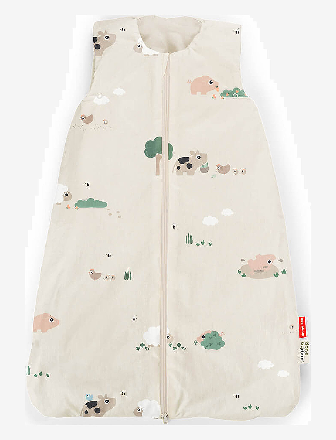 Done by Deer - Sleepy bag TOG 2.5 Tiny farm Sand 70 cm - baby sleeping bags - sand - 0