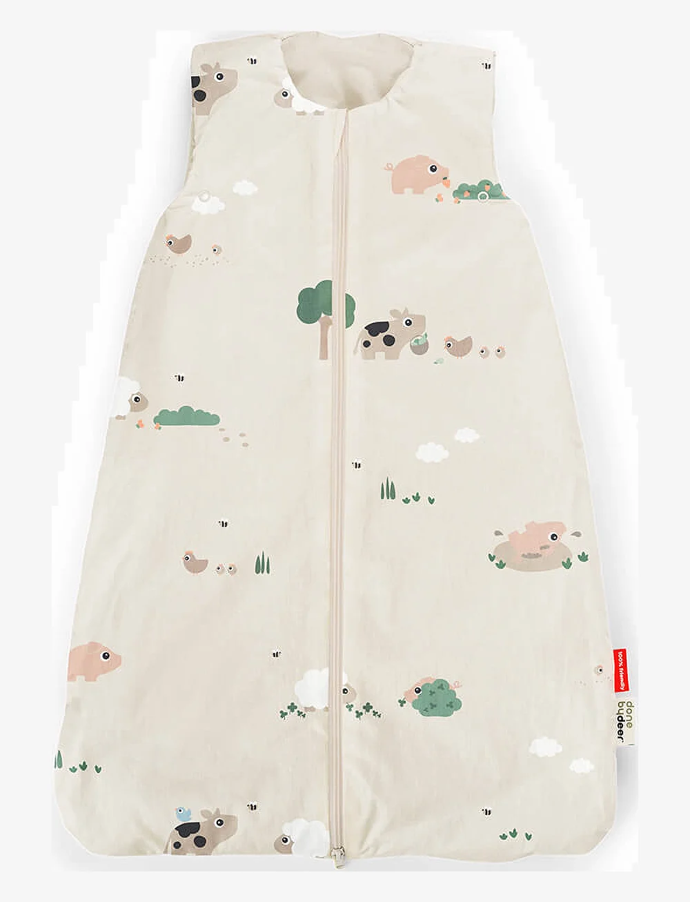 Done by Deer - Sleepy bag TOG 2.5 Tiny farm Sand 70 cm - sovpåsar - sand - 0