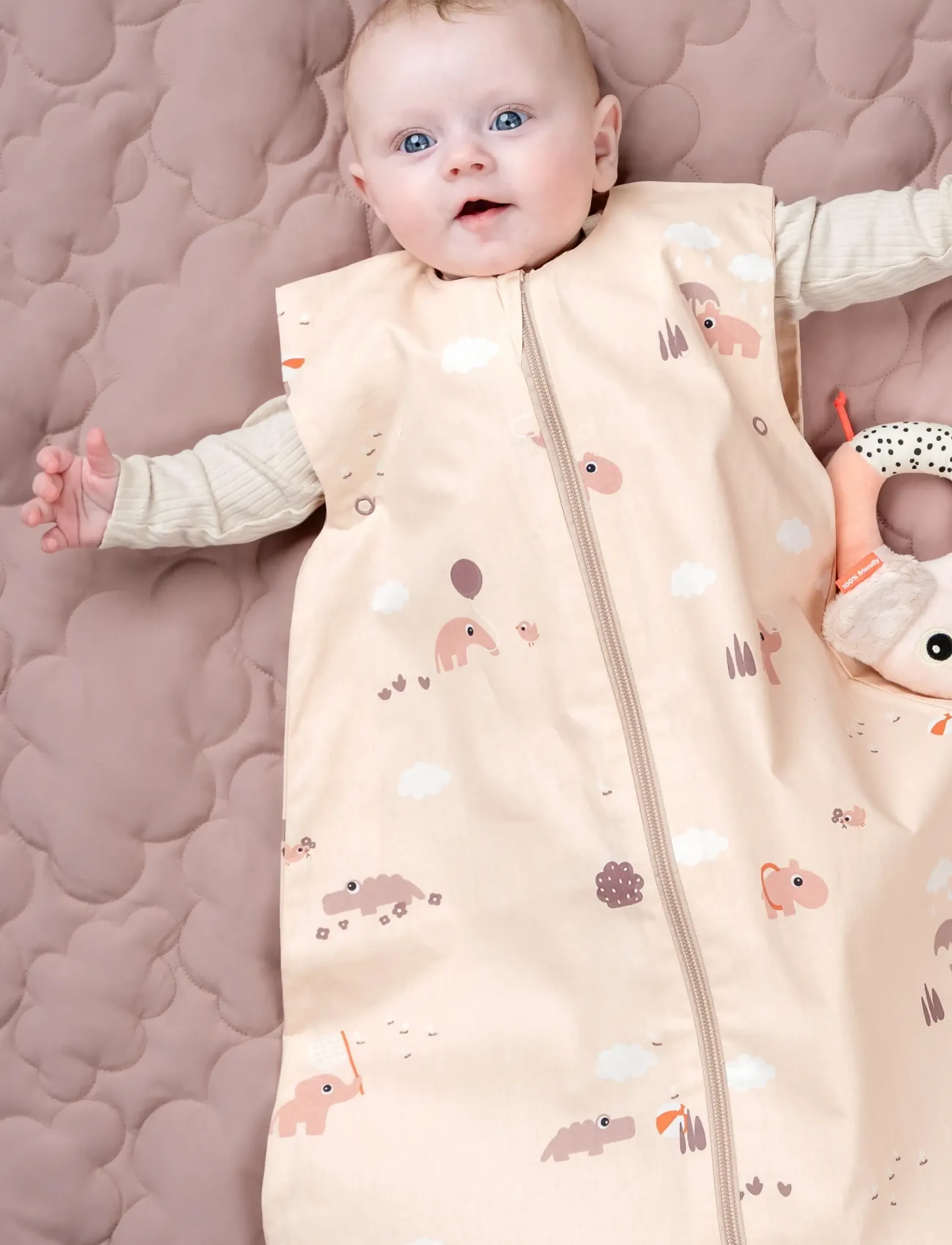 Done by Deer - Sleepy bag TOG 1.0 Playground Powder 70 cm - baby-schlafsäcke - powder - 3