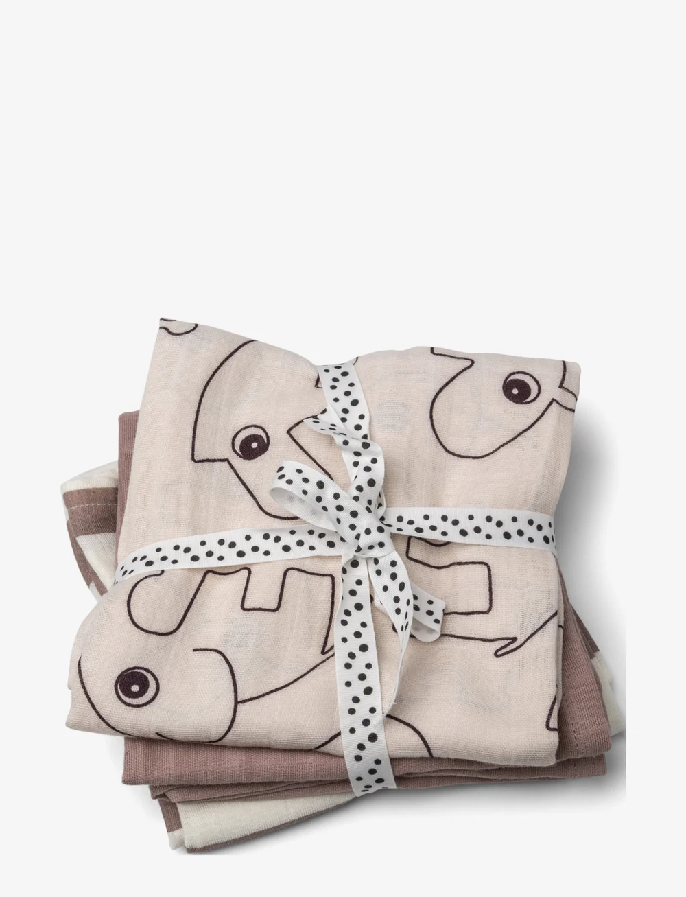 Done by Deer - Burp cloth 3-pack GOTS Deer friends Powder - muslindukar - powder - 0