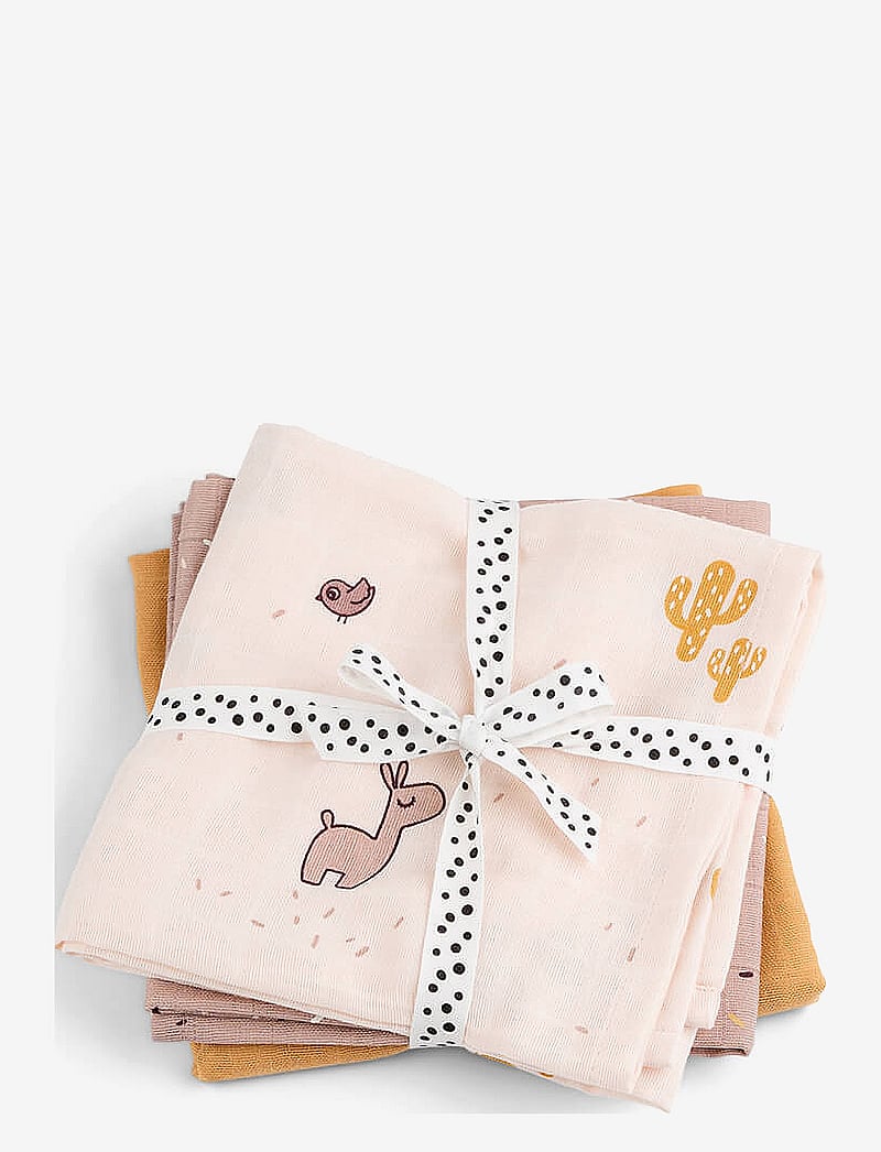Done by Deer - Burp cloth 3-pack GOTS Lalee Powder - mulltücher - powder - 1