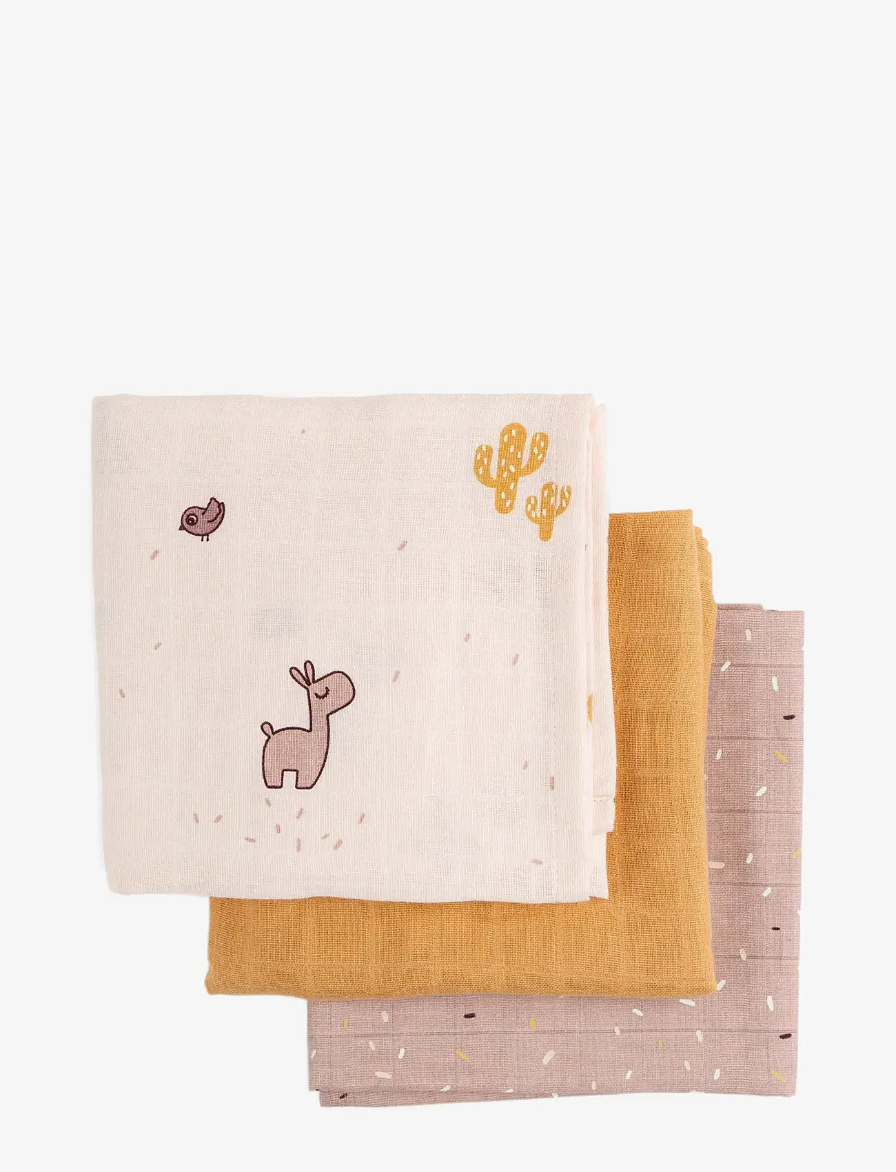 Done by Deer - Burp cloth 3-pack GOTS Lalee Powder - mulltücher - powder - 2