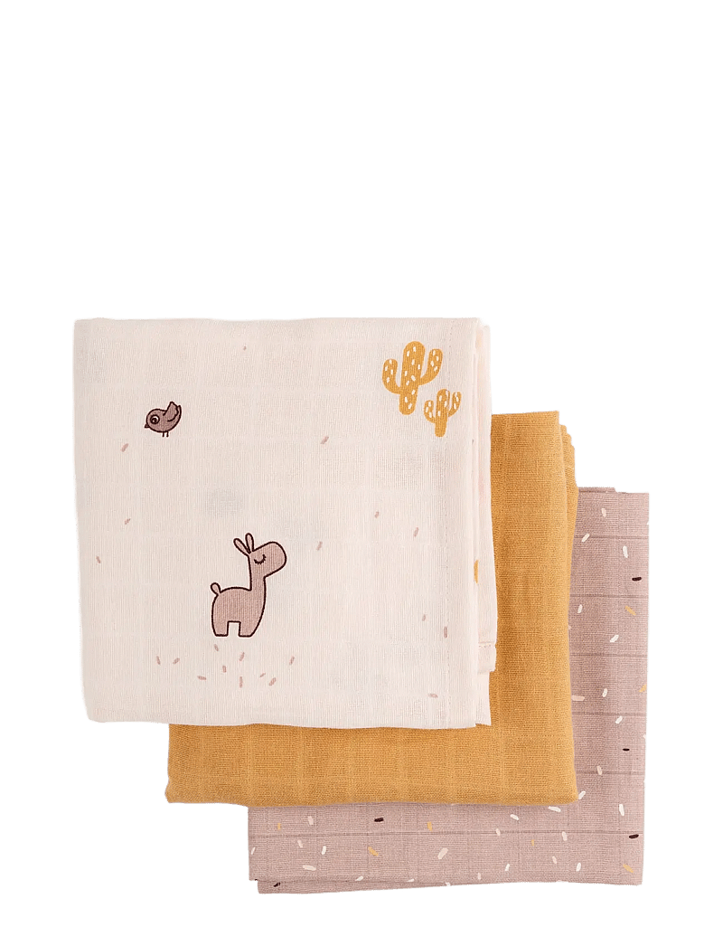 Done by Deer - Burp cloth 3-pack GOTS Lalee Powder - mulltücher - powder - 2