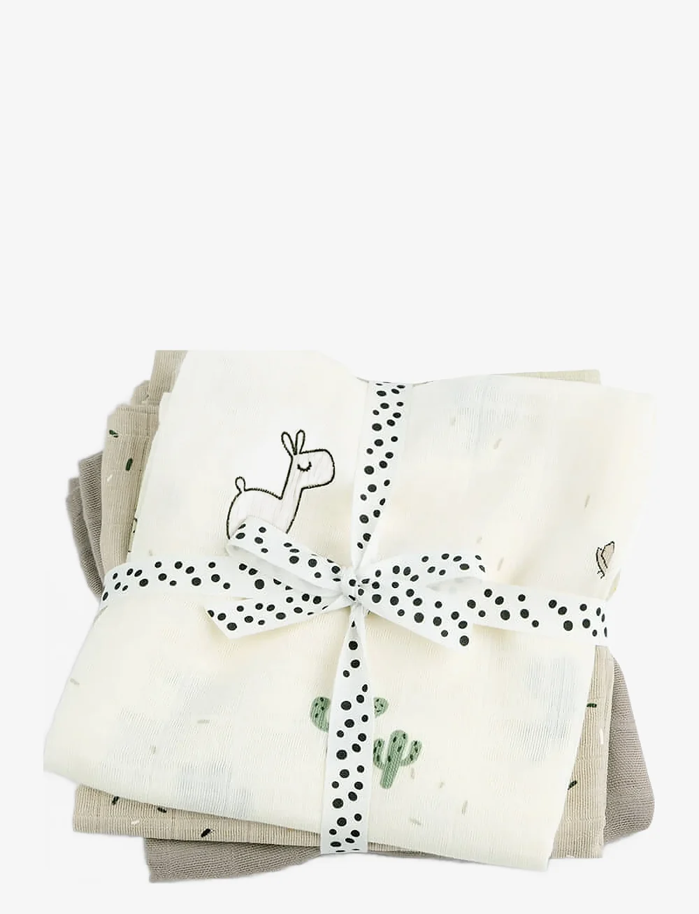 Done by Deer - Burp cloth 3-pack GOTS Lalee Sand - muslindukar - sand - 1