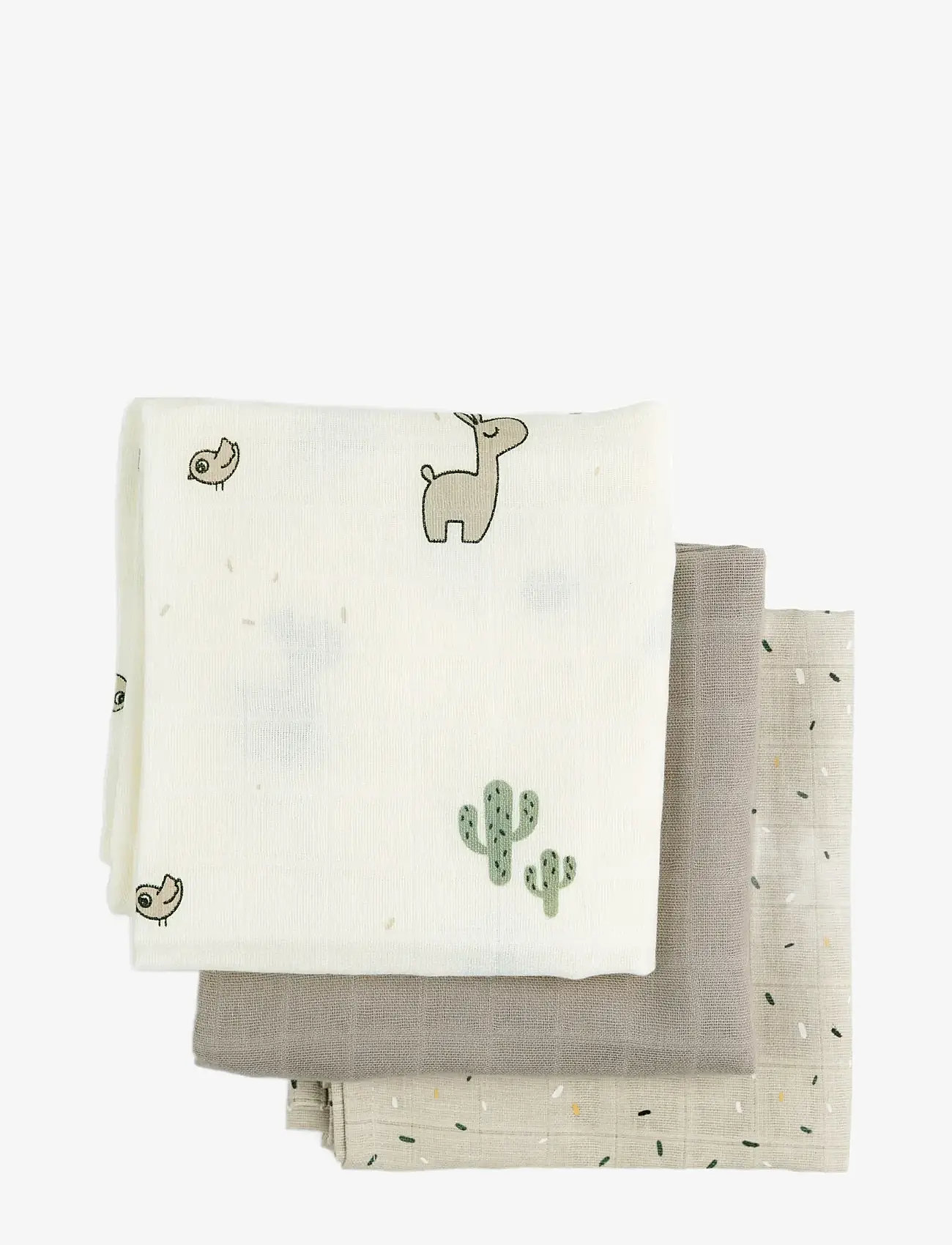 Done by Deer - Burp cloth 3-pack GOTS Lalee Sand - musliiniliinat - sand - 2