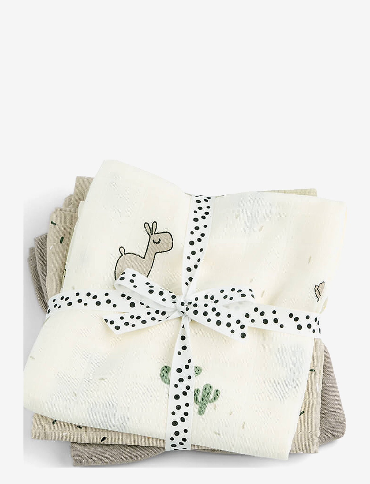 Done by Deer - Burp cloth 3-pack GOTS Lalee - harsot - sand - 0
