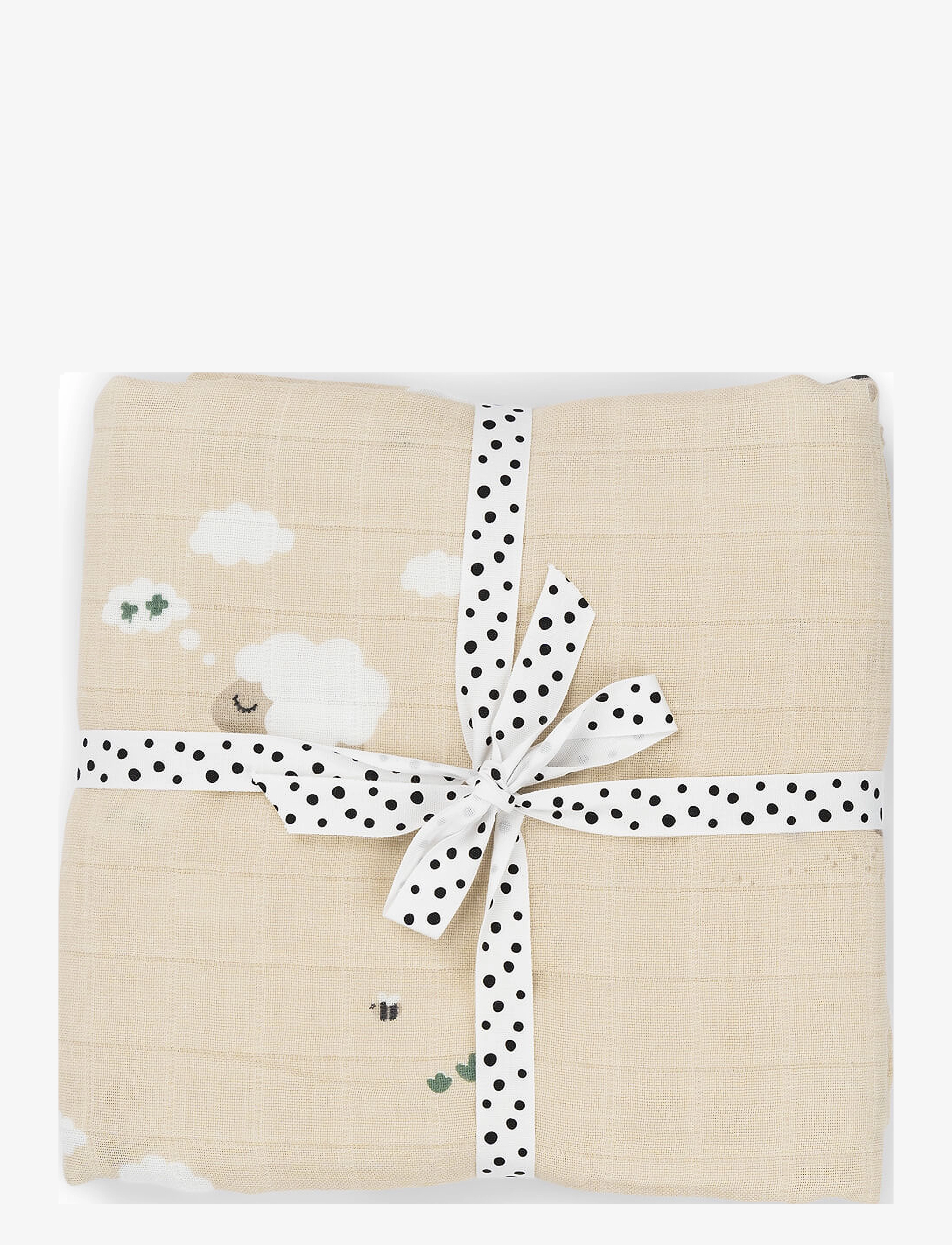 Done by Deer Swaddle Tiny Farm Sand, 120X 120 cm, Muslins, Beige - Muslin Cloths, Kinder