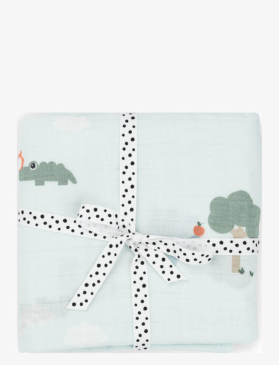 Done by Deer - Swaddle Playground Blue - musliinist lapid - blue - 0