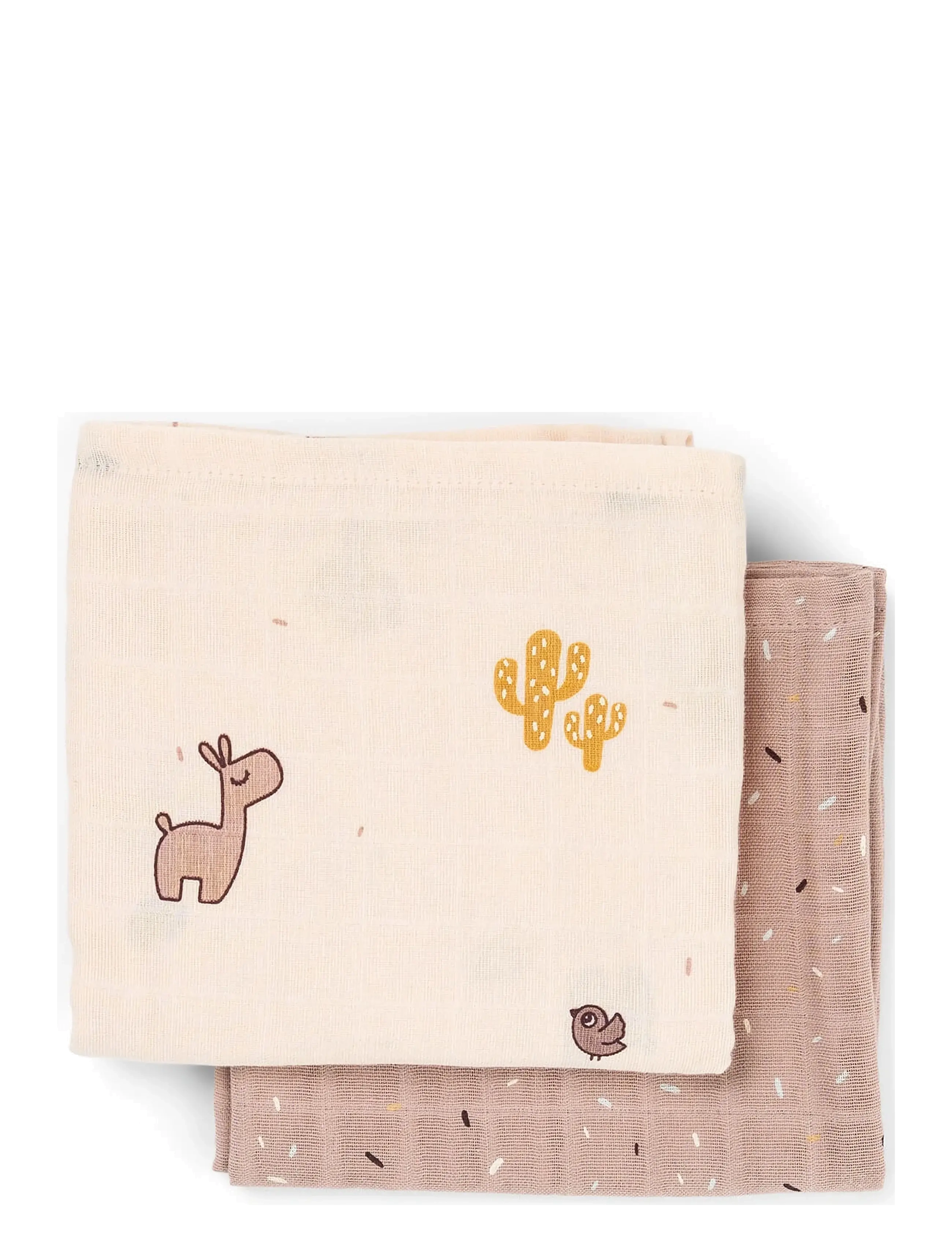 Done by Deer - Burp cloth 2-pack Lalee Powder - mulltücher - powder - 1