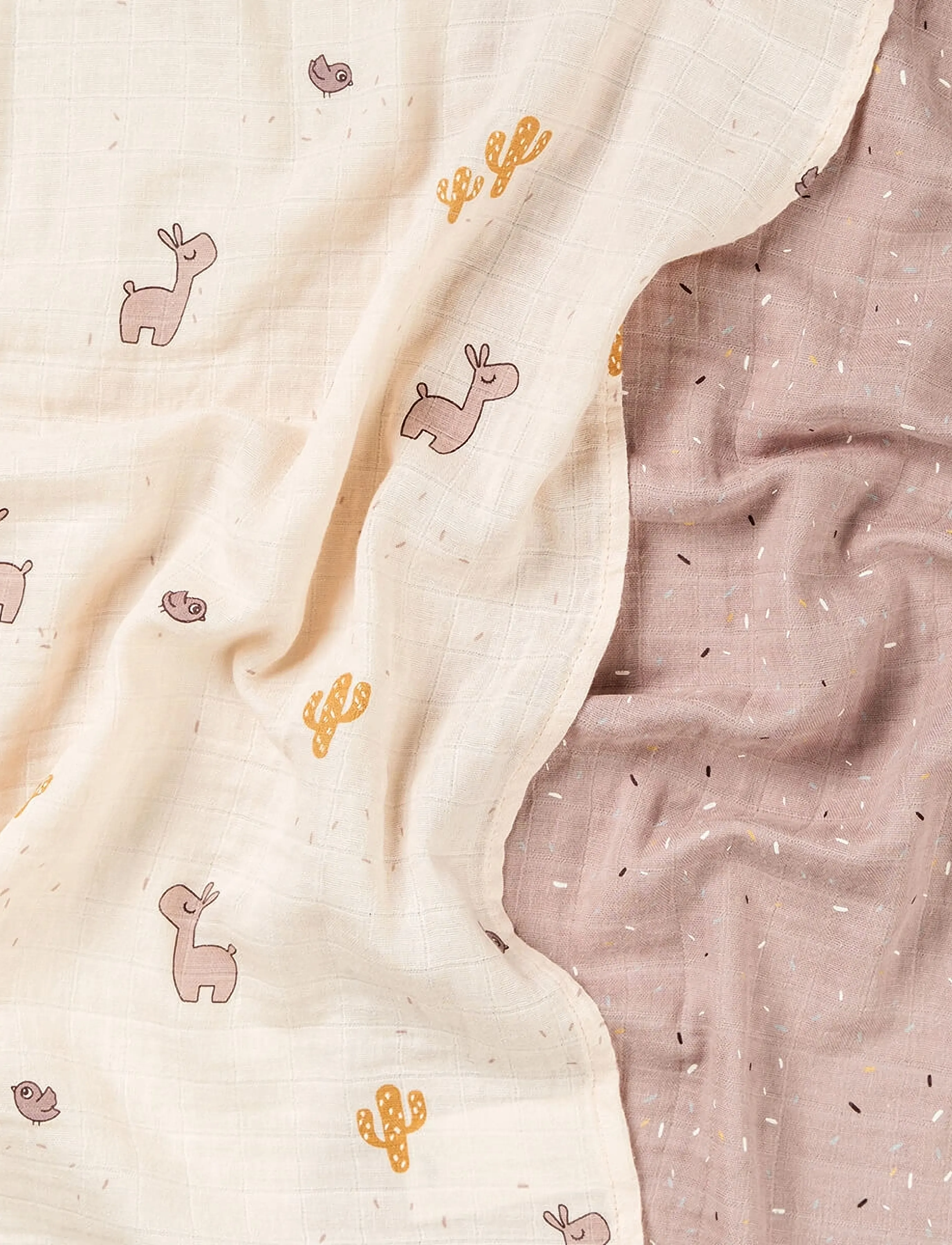 Done by Deer - Burp cloth 2-pack Lalee Powder - mulltücher - powder - 2