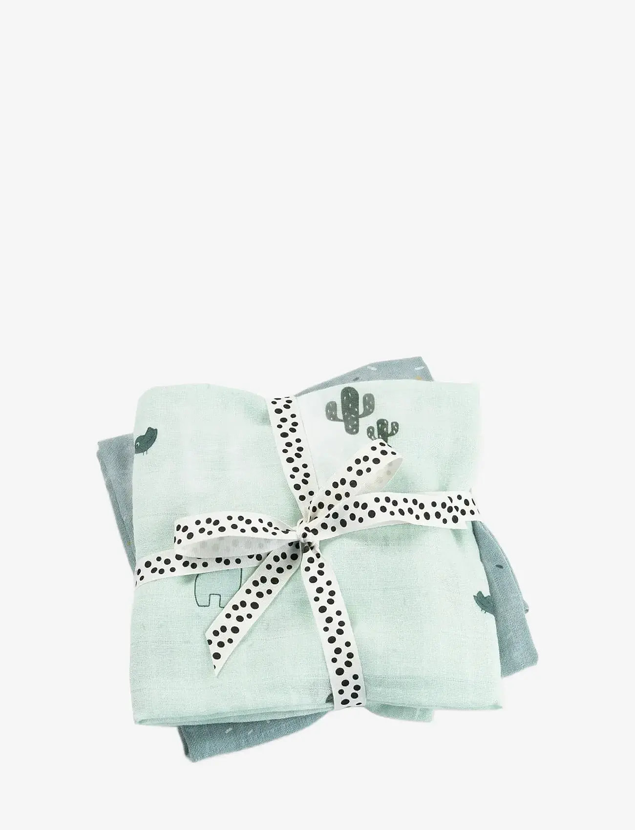 Done by Deer - Burp cloth 2-pack Lalee Blue - muslindukar - blue - 0