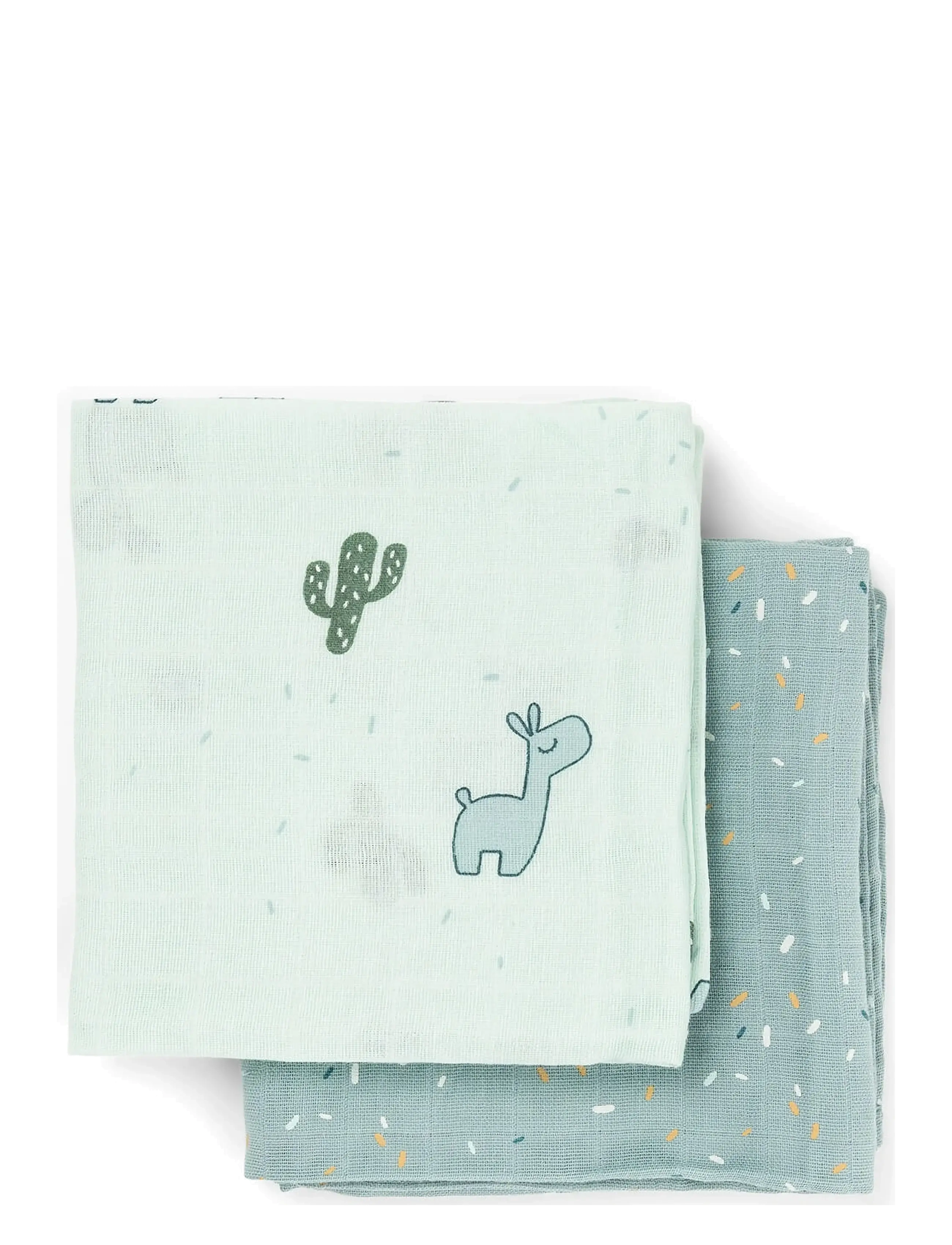 Done by Deer - Burp cloth 2-pack Lalee Blue - mulltücher - blue - 1