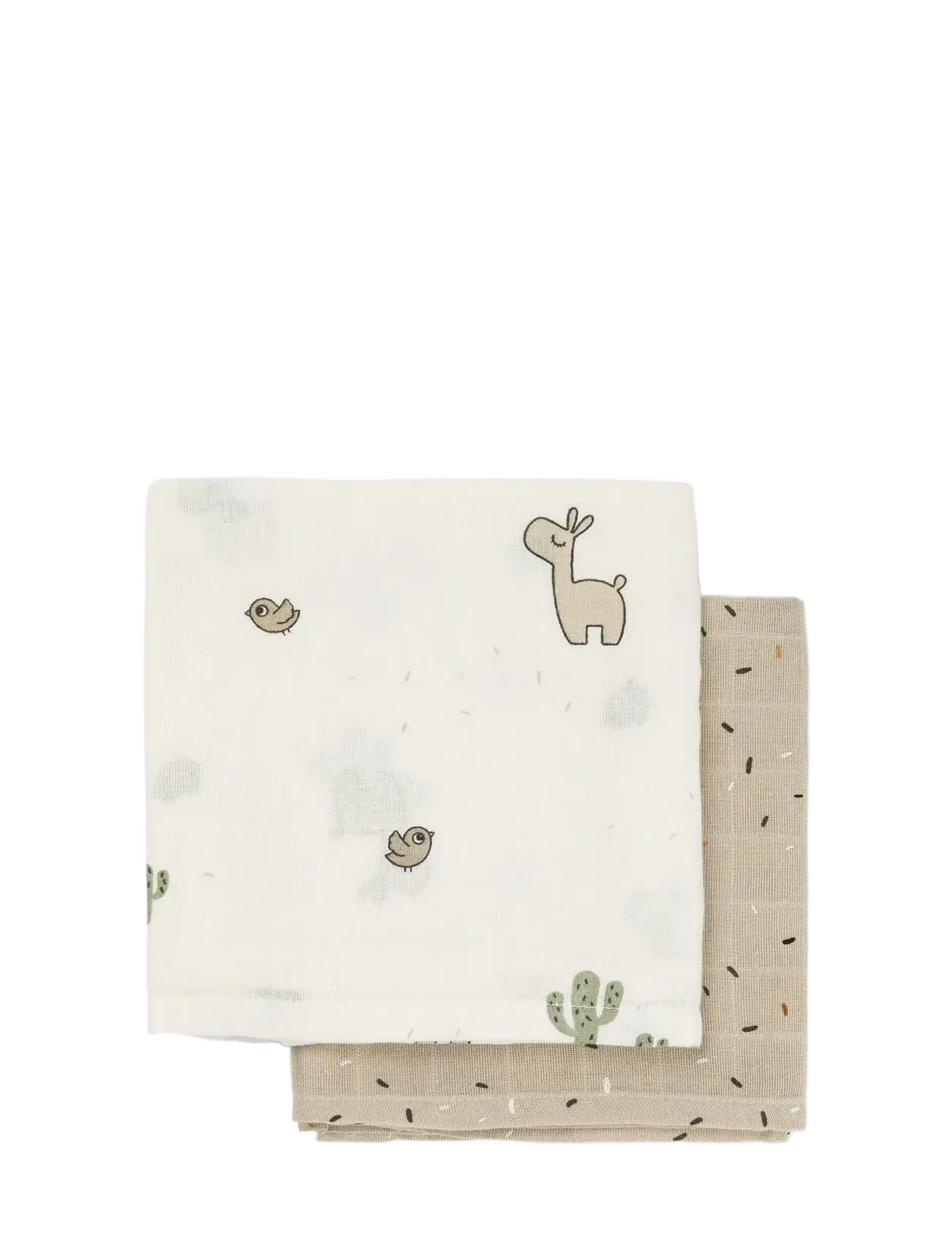 Done by Deer - Burp cloth 2-pack Lalee Sand - mulltücher - sand - 1