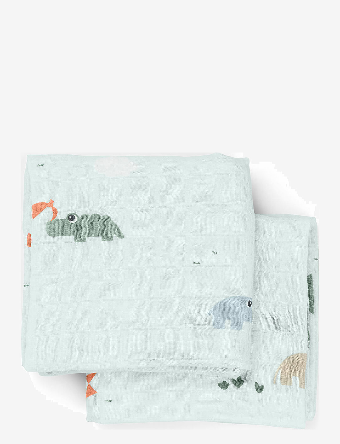 Done by Deer - Burp cloth 2-pack Playground Blue - muslindukar - blue - 1