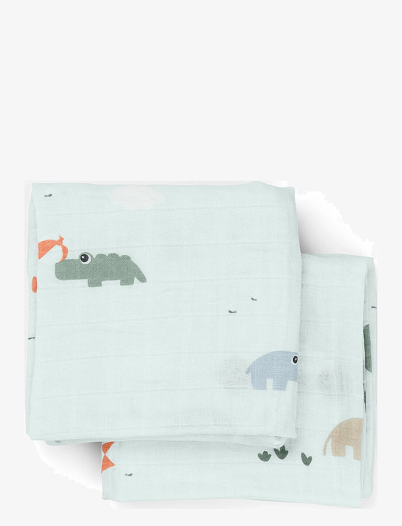 Done by Deer - Burp cloth 2-pack Playground Blue - mulltücher - blue - 1